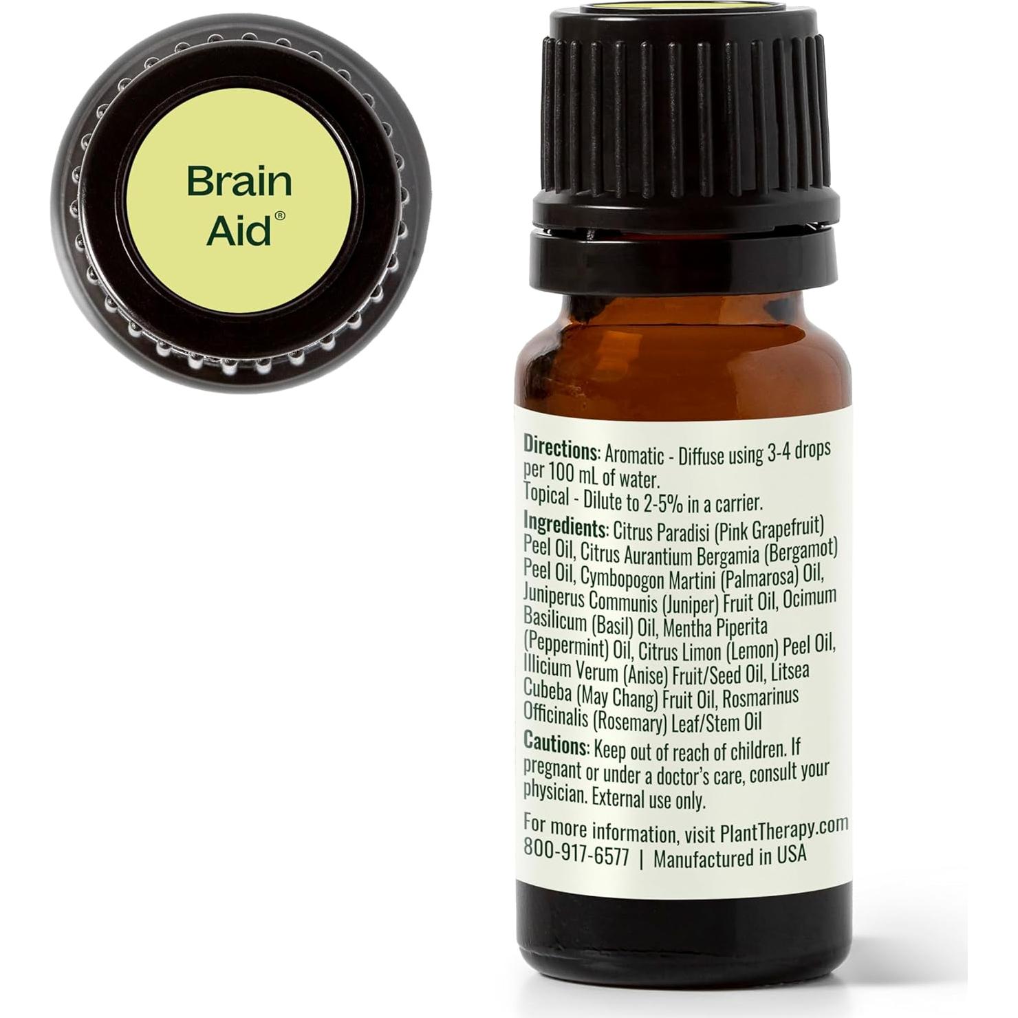 Aceite Esencial Brain Aid Plant Therapy 10 mL - Enfoque Natural