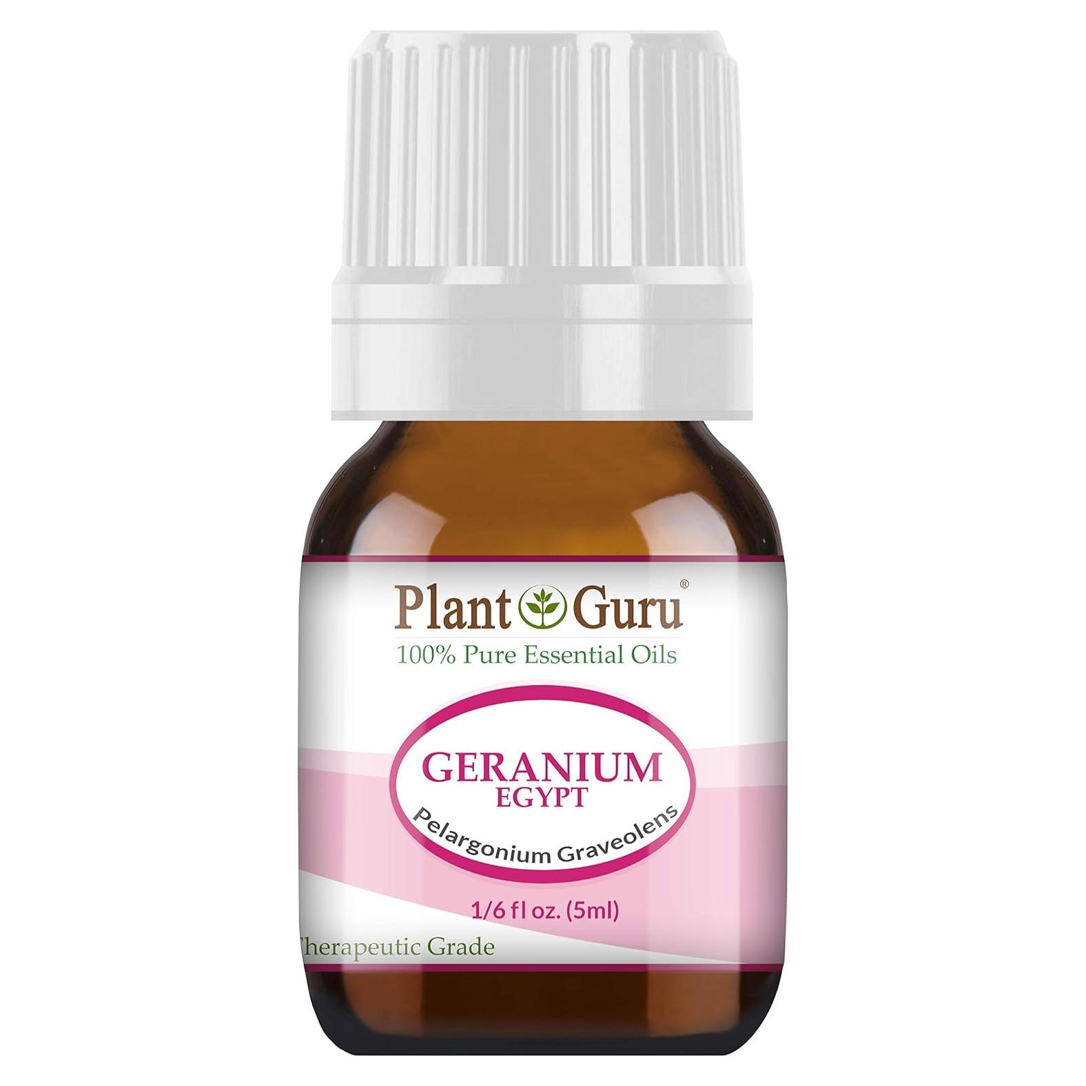 Aceite Esencial de Geranio 5 ml Plant Guru 100% Puro Terapéutico