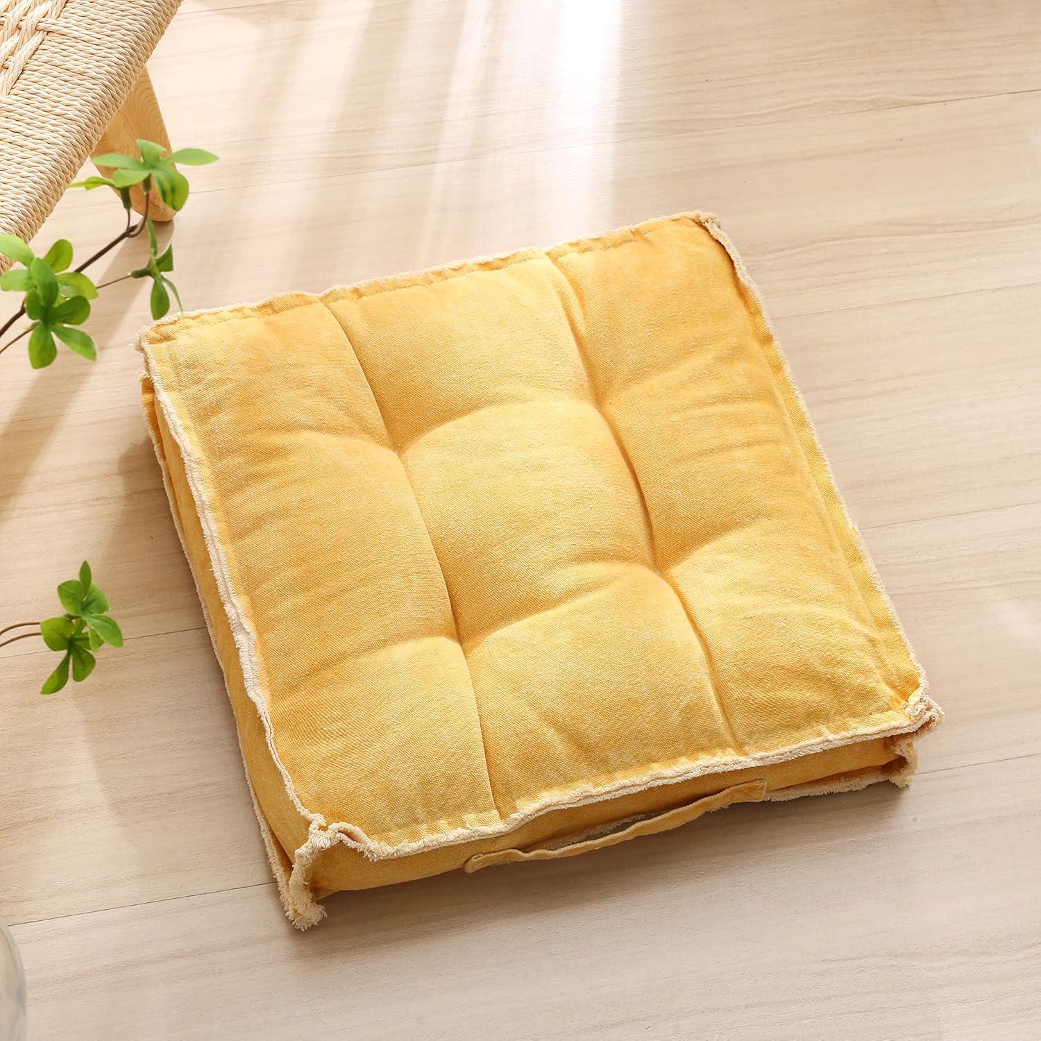 Cojín de Suelo Verpert Amarillo 40.6x40.6 cm Acolchado