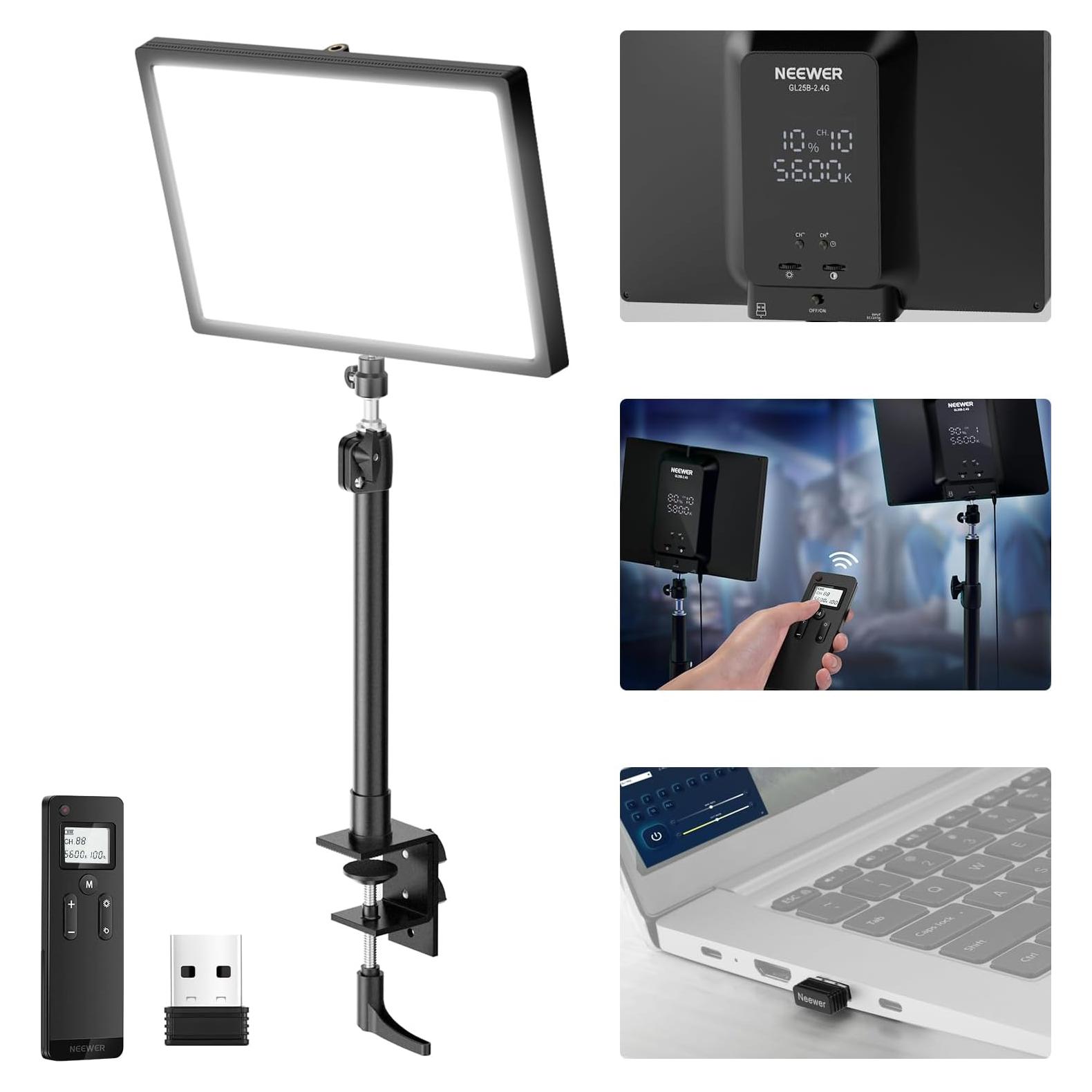 Luz Clave NEEWER GL25B 25W Bi Color 2900K-7000K Control Remoto