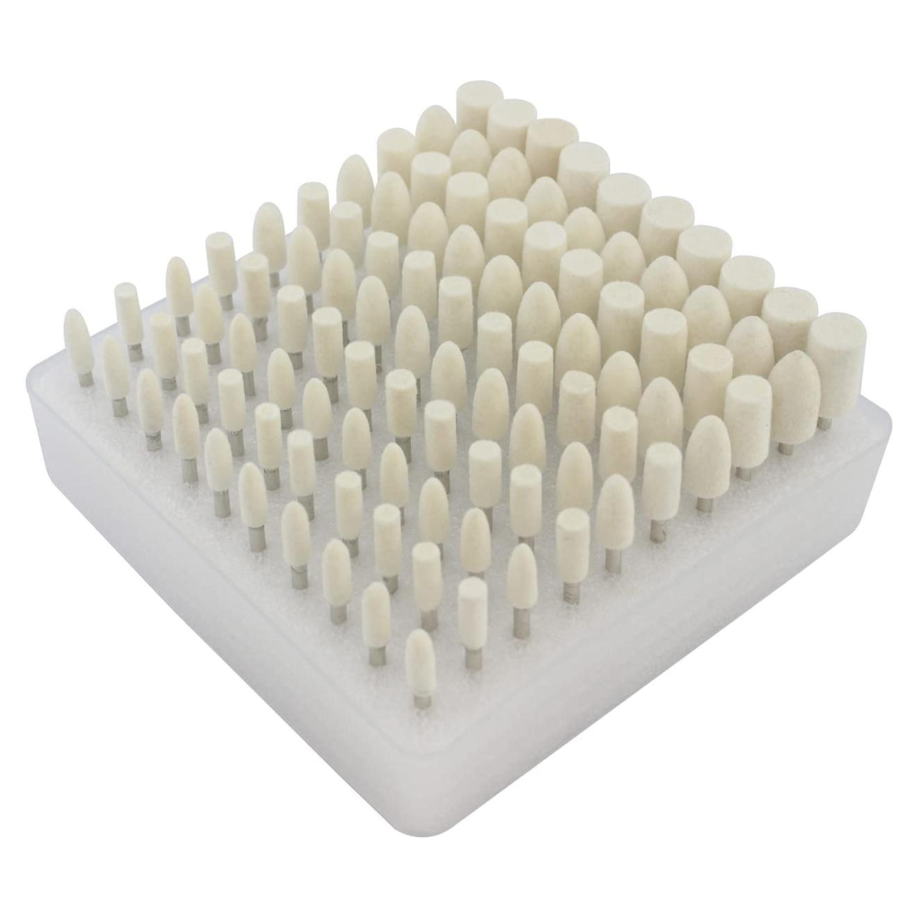 100 Piezas Ruedas de Pulido de Fieltro Luo Ke 4-10mm