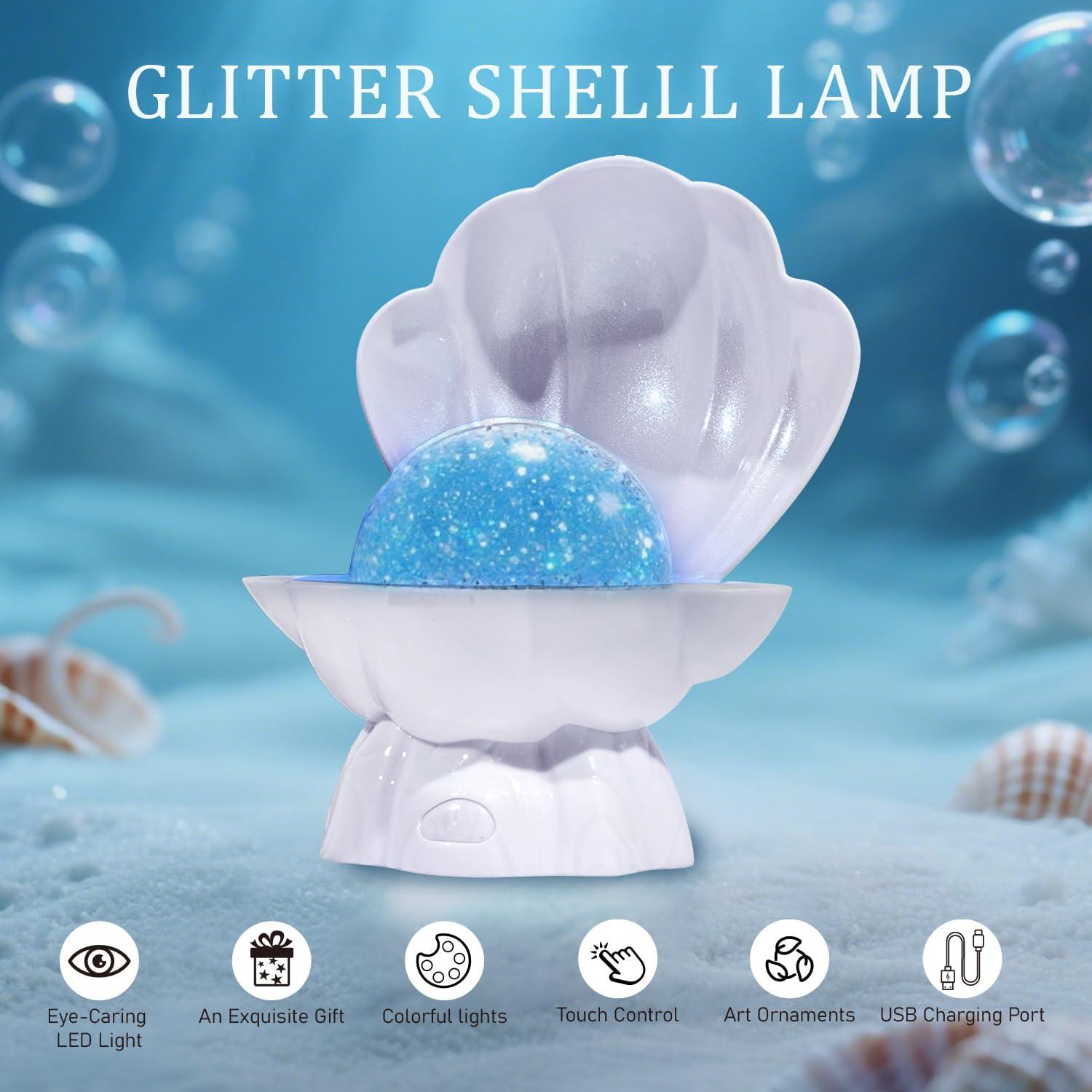 Luz Nocturna de Concha WANNALAMP 8 Colores RGB 14x16 cm