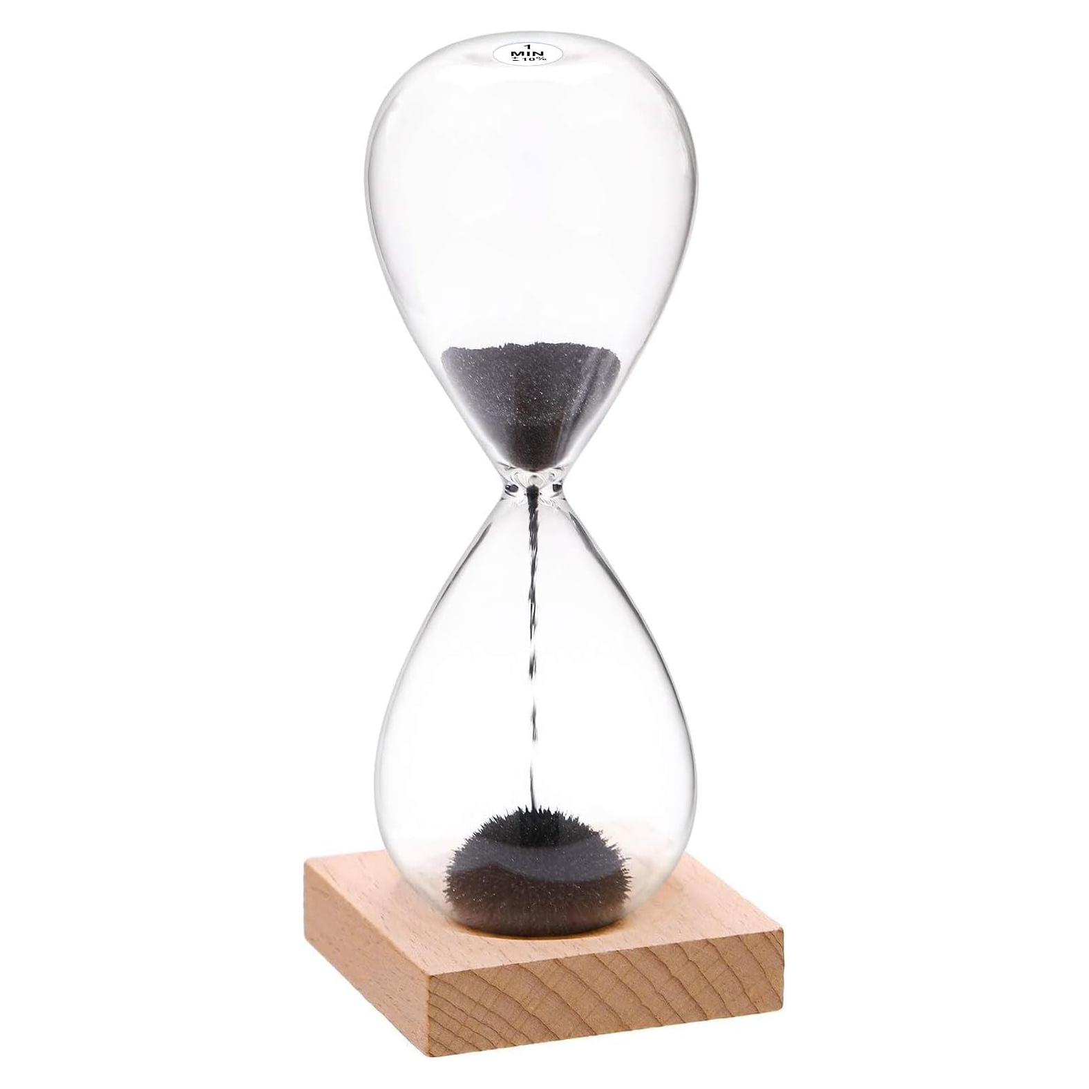 Reloj de Arena Magnético SuLiao 1 Minuto con Base de Madera