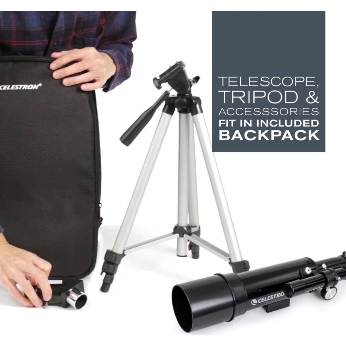 Telescopio Refractor Celestron Travel Scope 60 135x