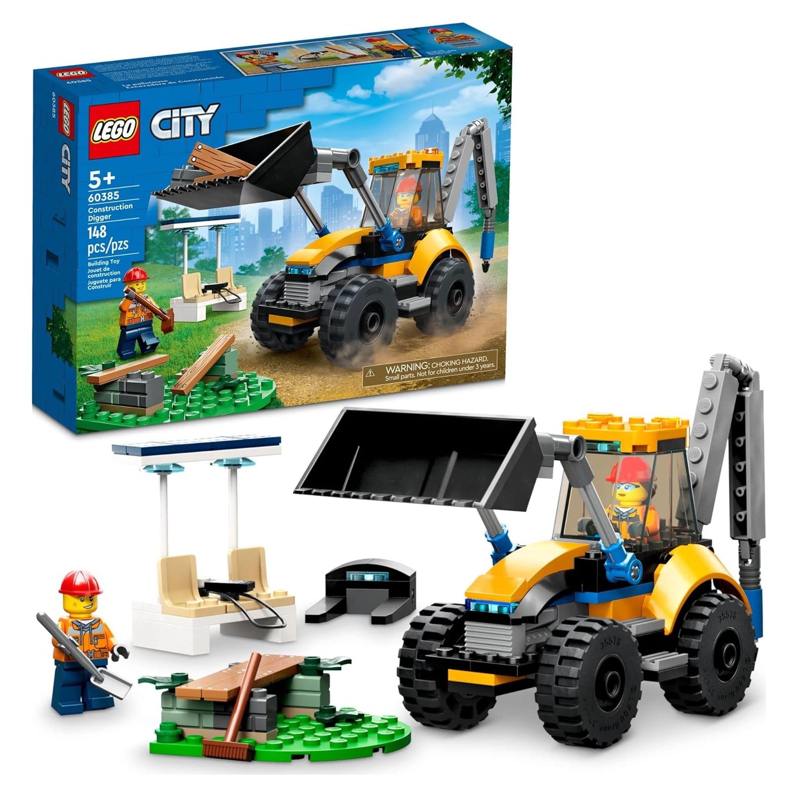 LEGO City Excavadora de Construcción 60385 Juguete 148 Piezas