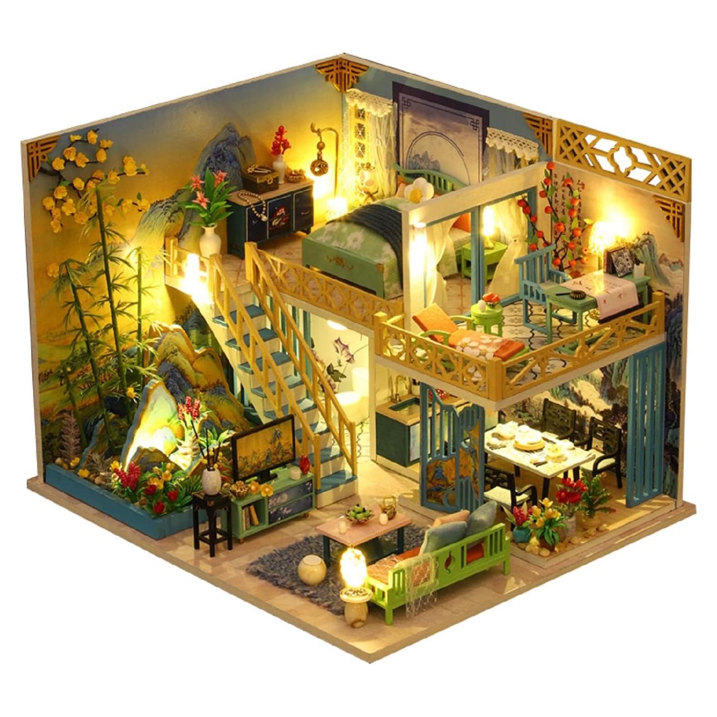 Kit Casa de Madera DIY Flever M038 Miniatura con Muebles