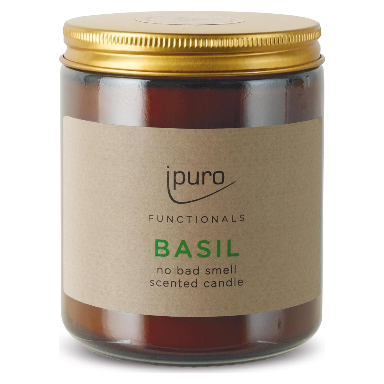Vela Aromática ipuro Functionals Albahaca 200g - Neutraliza Olores