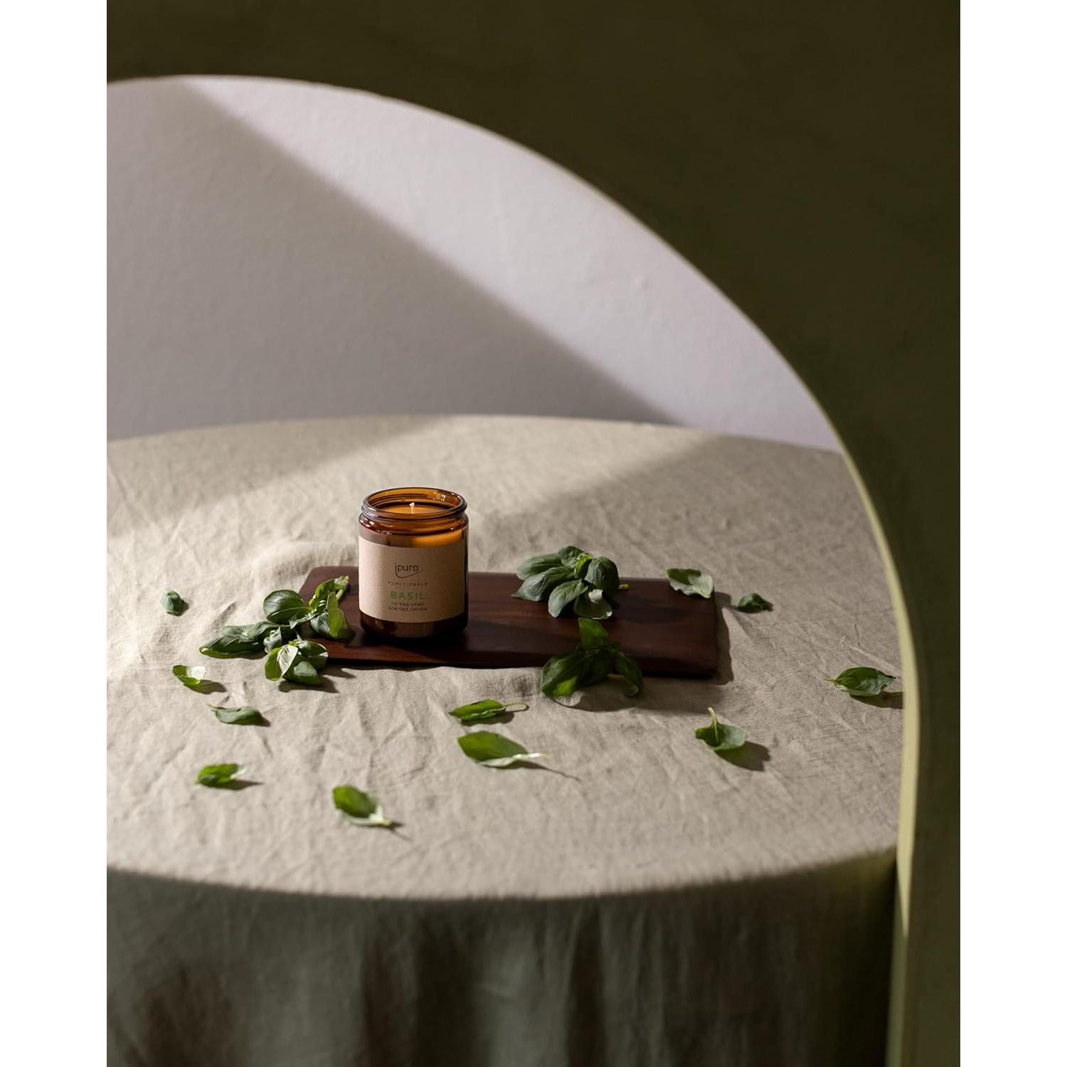 Vela Aromática ipuro Functionals Albahaca 200g - Neutraliza Olores