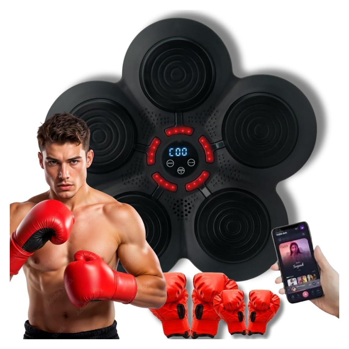 Máquina de Boxeo Musical RedRoko con Bluetooth y Guantes