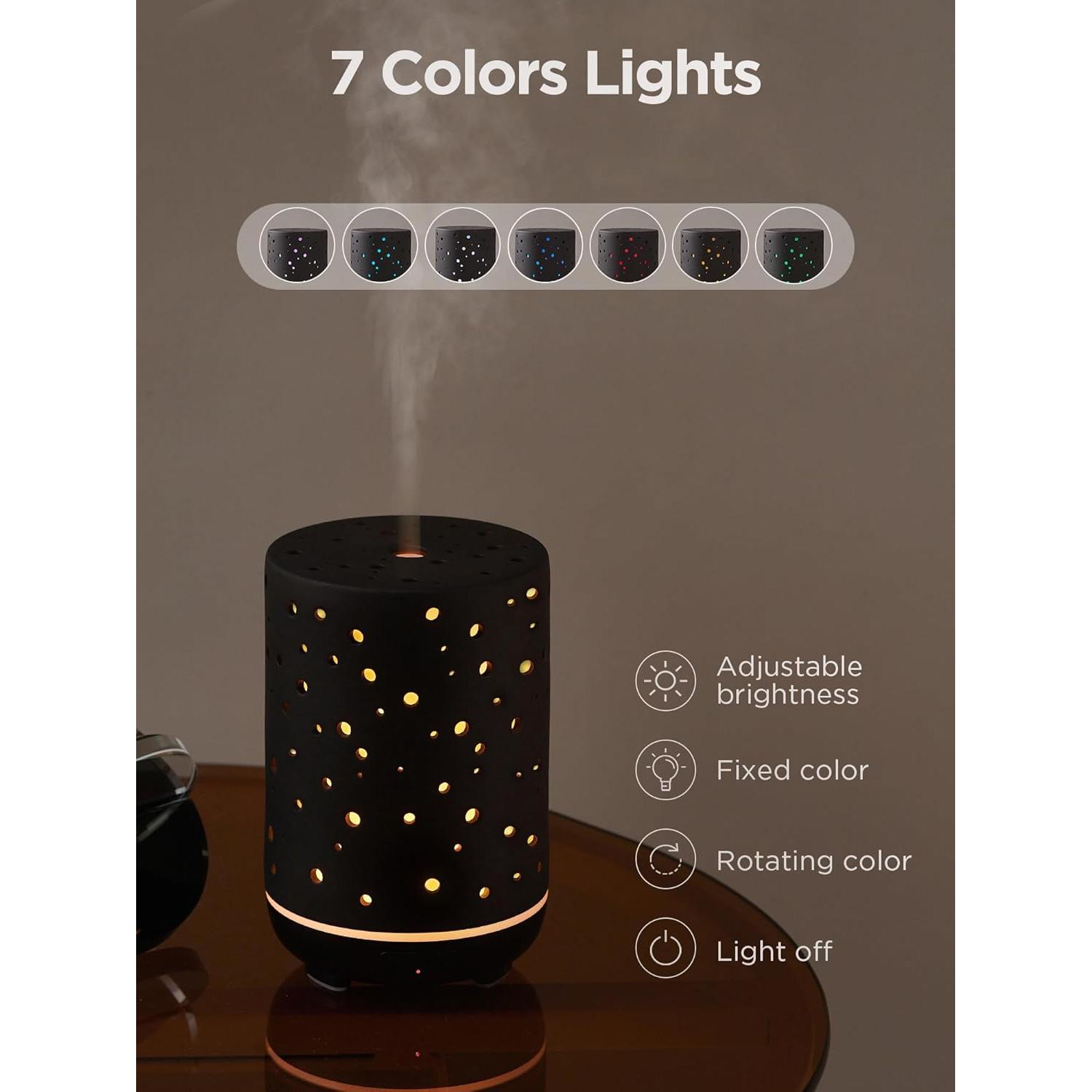 Difusor de Aceite Esencial InnoGear AD15-BR 150ml Cerámica Negra