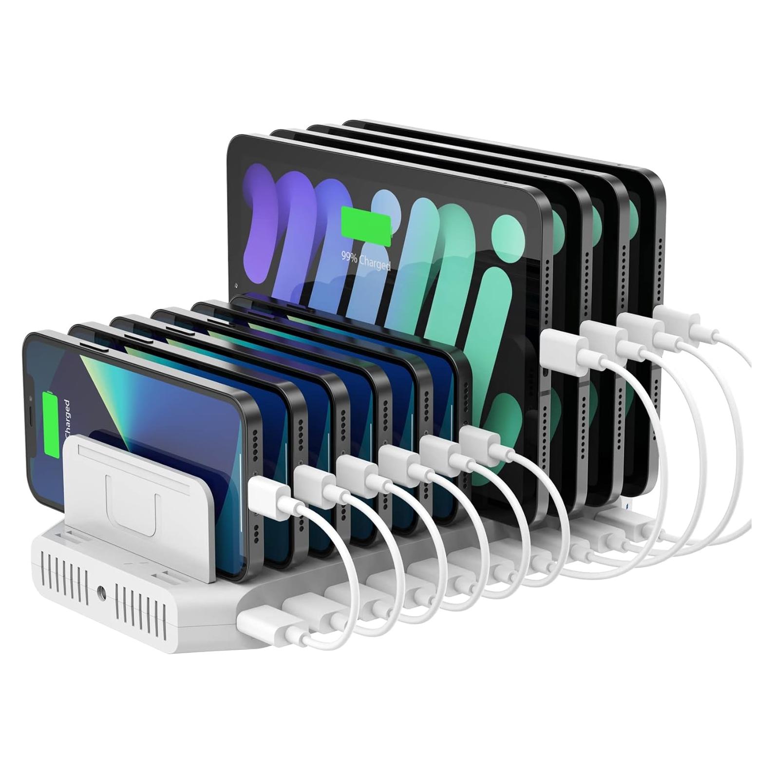 Estación de Carga Unitek 96W 10 Puertos USB Carga Rápida