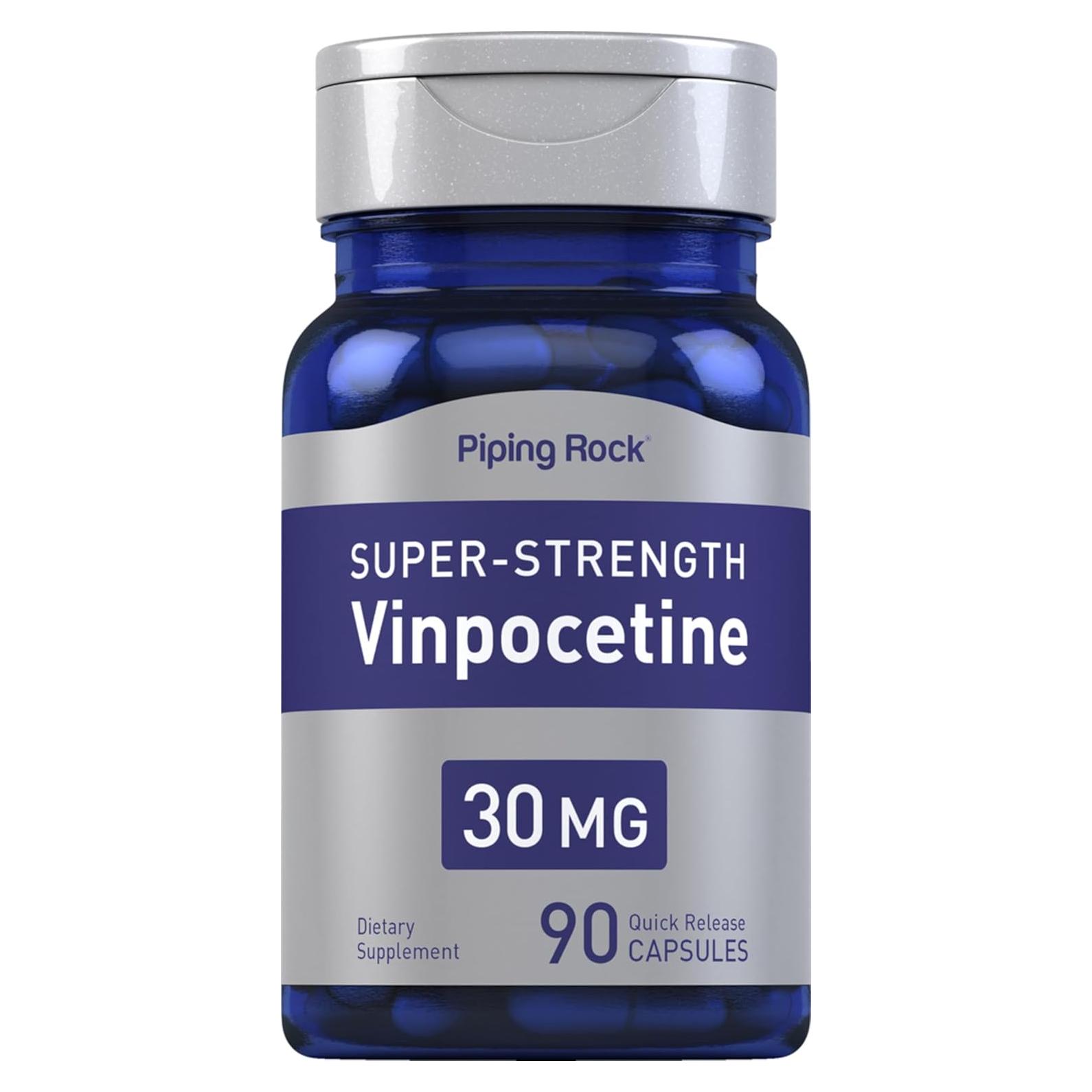 Suplemento Vinpocetina 30mg Piping Rock 90 Cápsulas No OGM