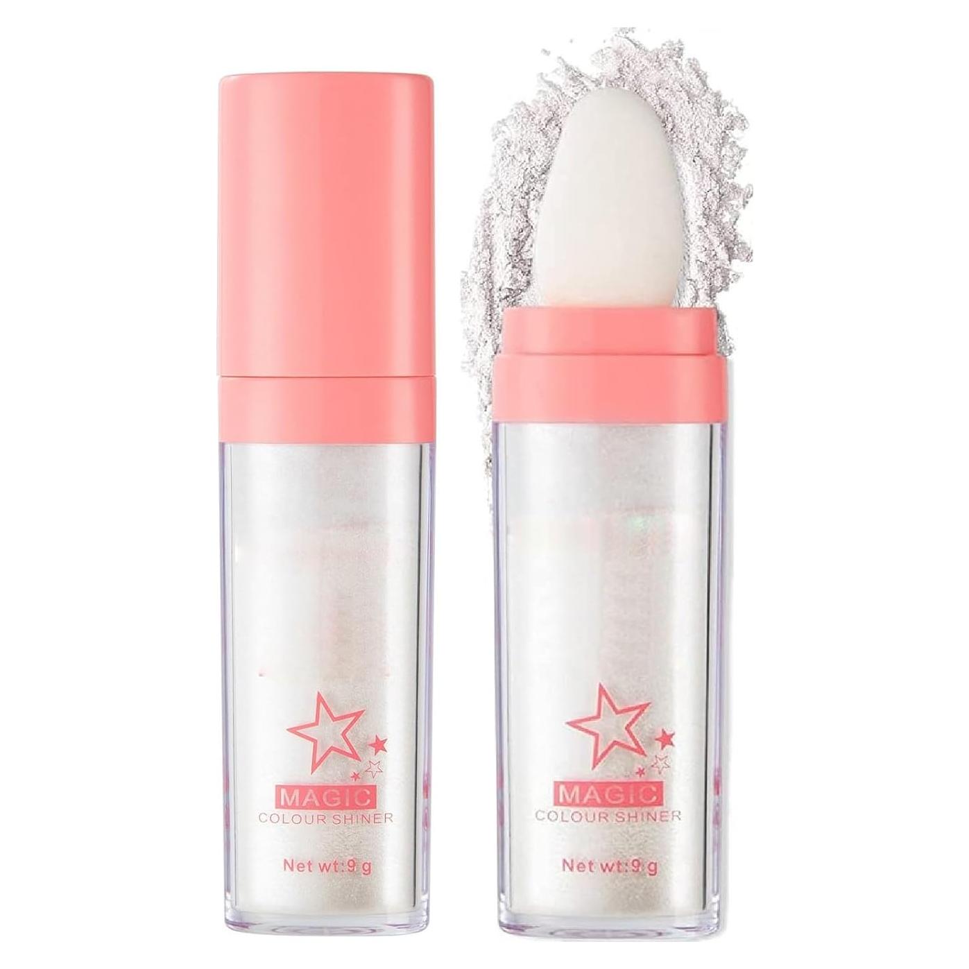 Polvo Iluminador de Maquillaje JISKG 28g Rayo de Luna Blanca