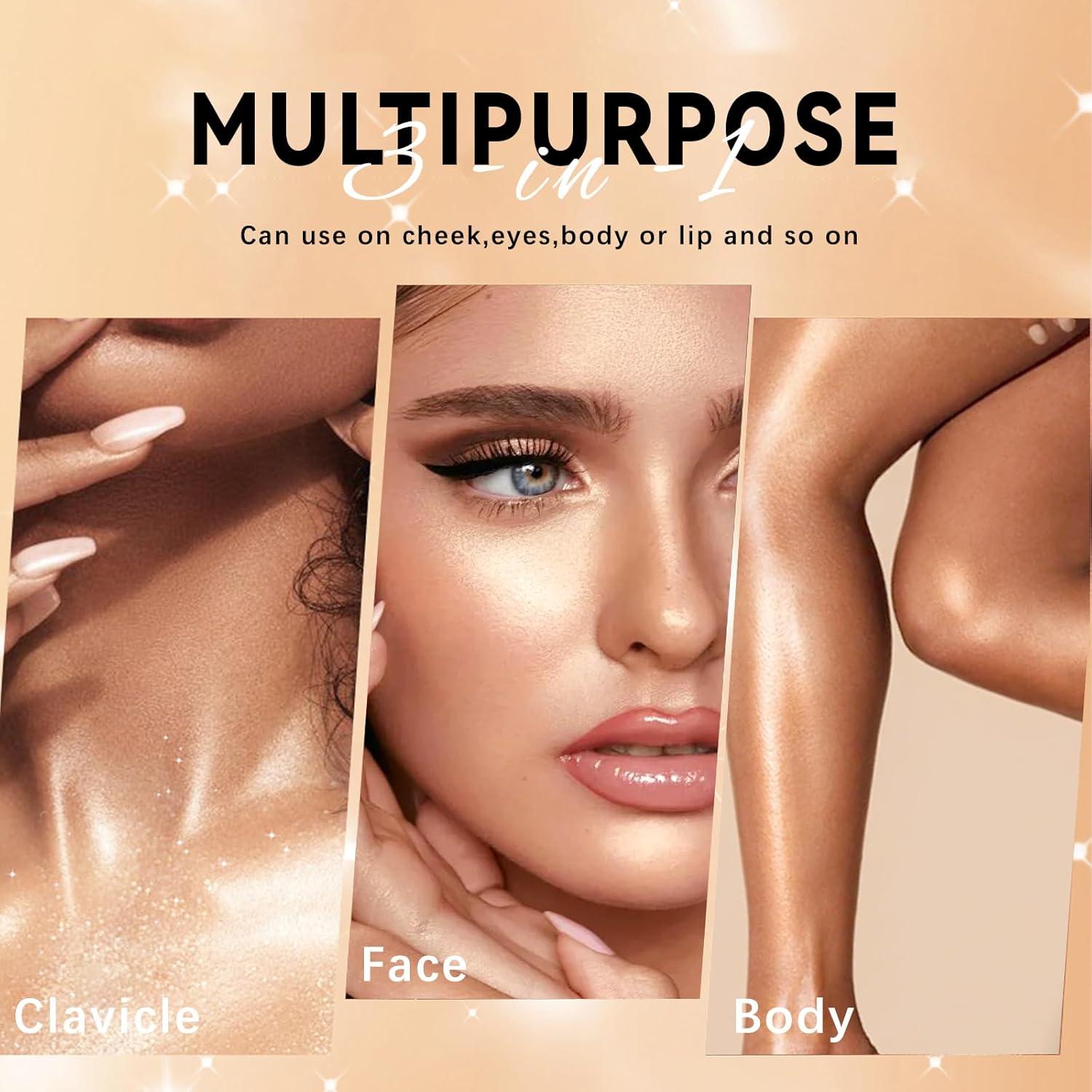 Polvo Iluminador Corporal Hada 31g Marrón Dorado - Brillo Natural