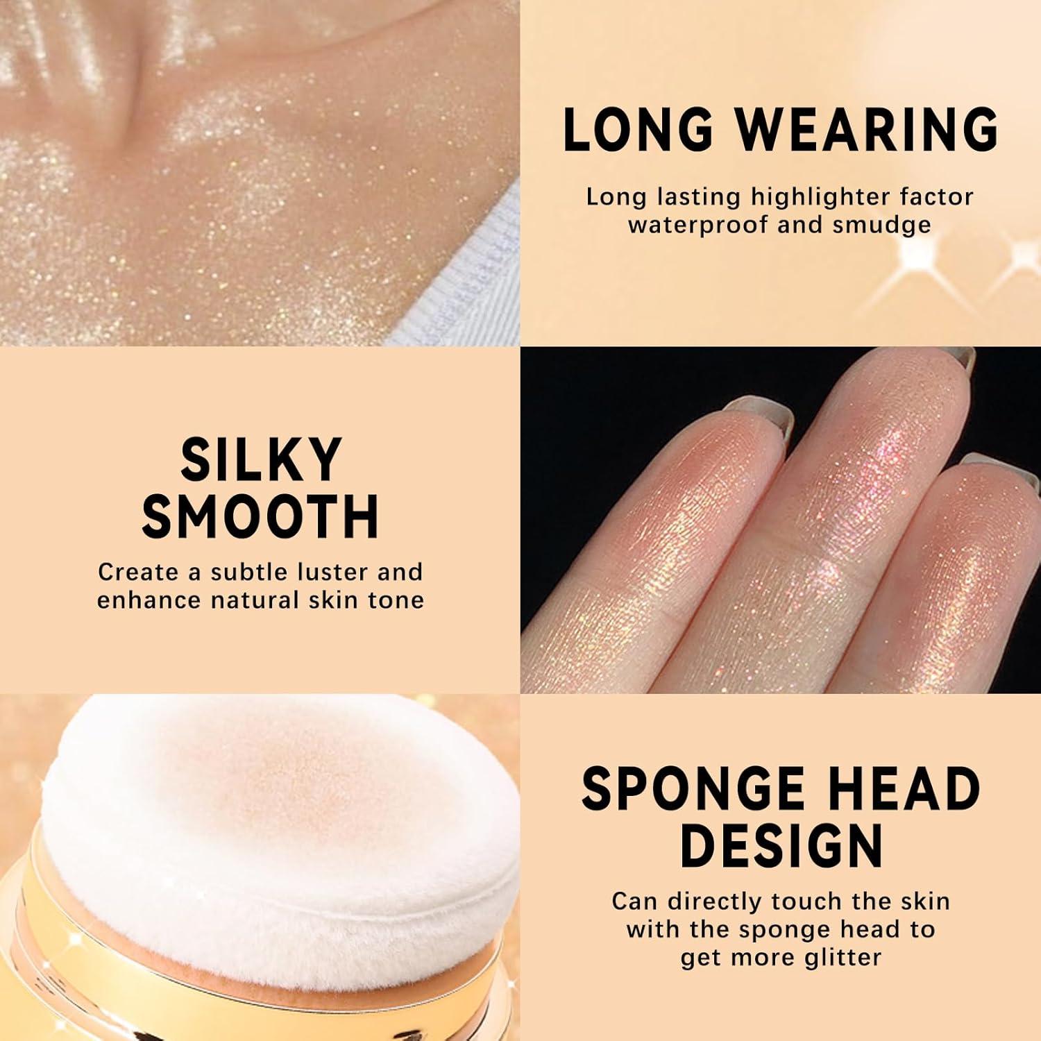 Polvo Iluminador Corporal Hada 31g Marrón Dorado - Brillo Natural