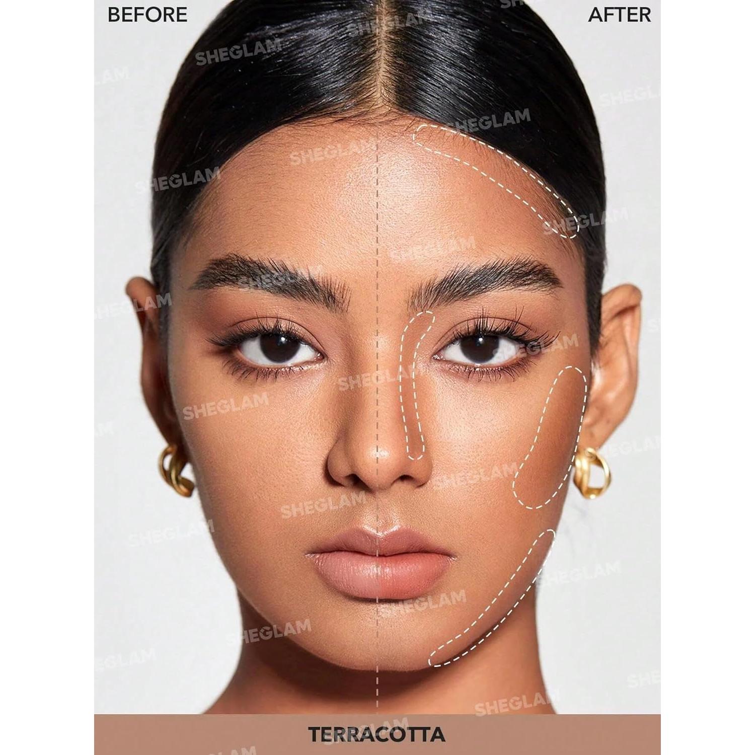 Crema Contorno SHEGLAM Terracota Larga Duración Resistente al Sudor