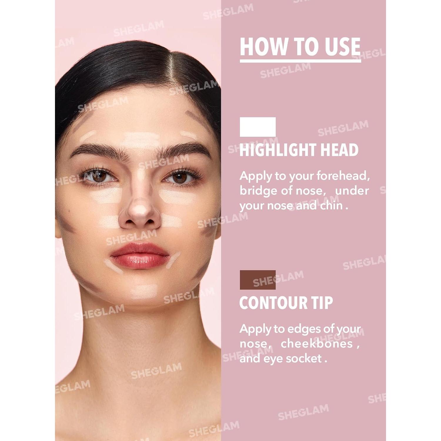 Lápiz Contorno e Iluminador SHEGLAM 2-en-1 Buff