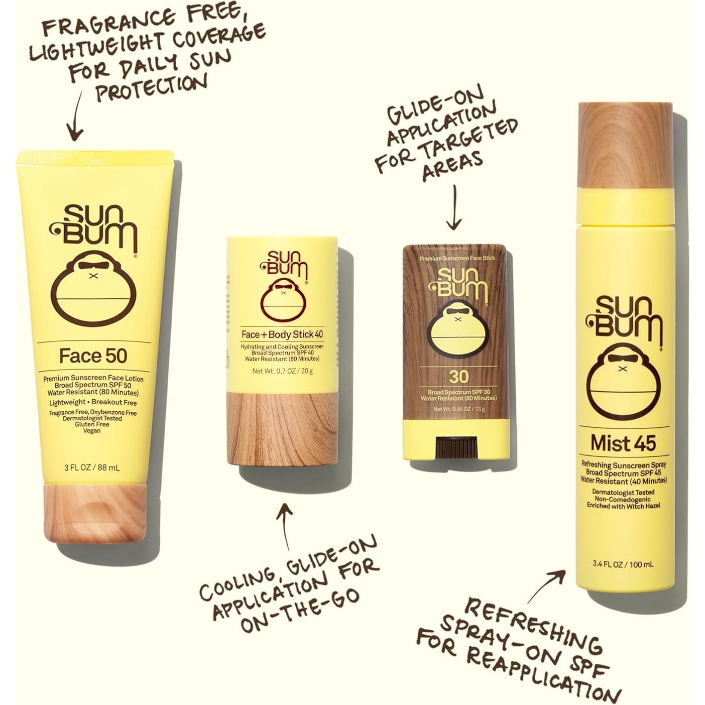 Barra Solar Facial Sun Bum SPF 30 - 12.7 g - Resistente al Agua