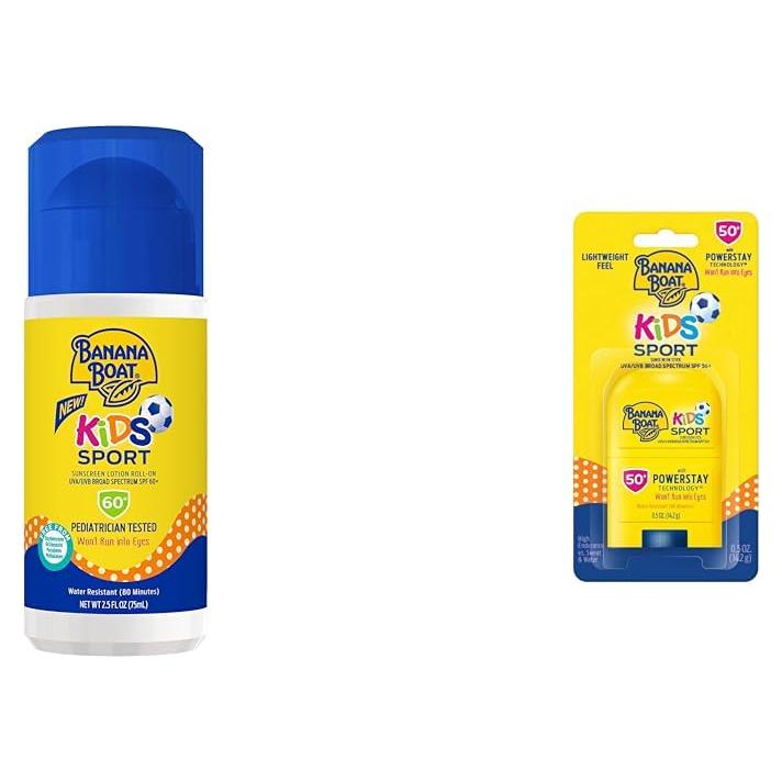 Protector Solar Banana Boat Kids Roll-On SPF 60 y Stick SPF 50