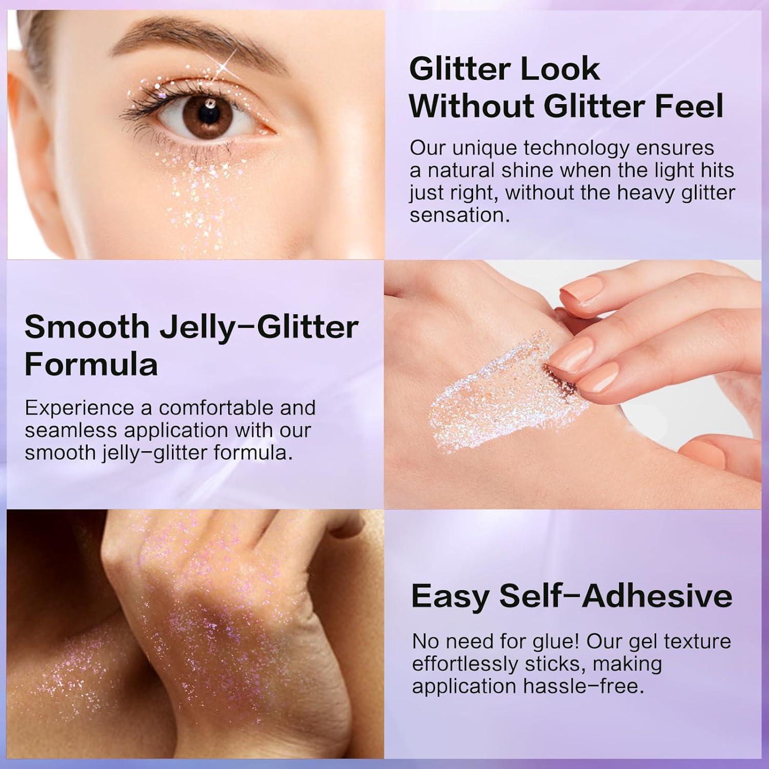 Gel de Brillo Corporal LANGMANNI Rosa Brillante 40 ml Vegano