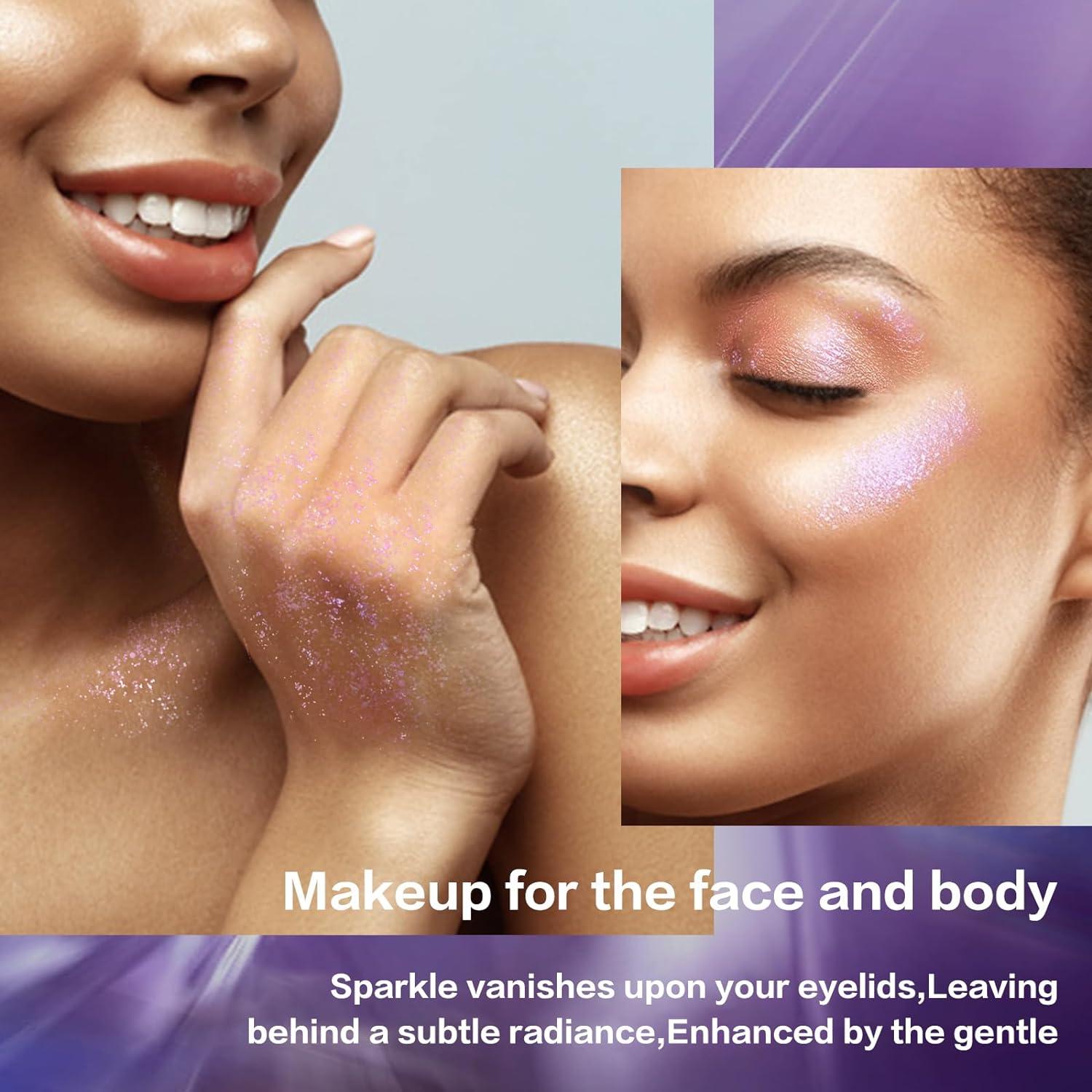 Gel de Brillo Corporal LANGMANNI Rosa Brillante 40 ml Vegano