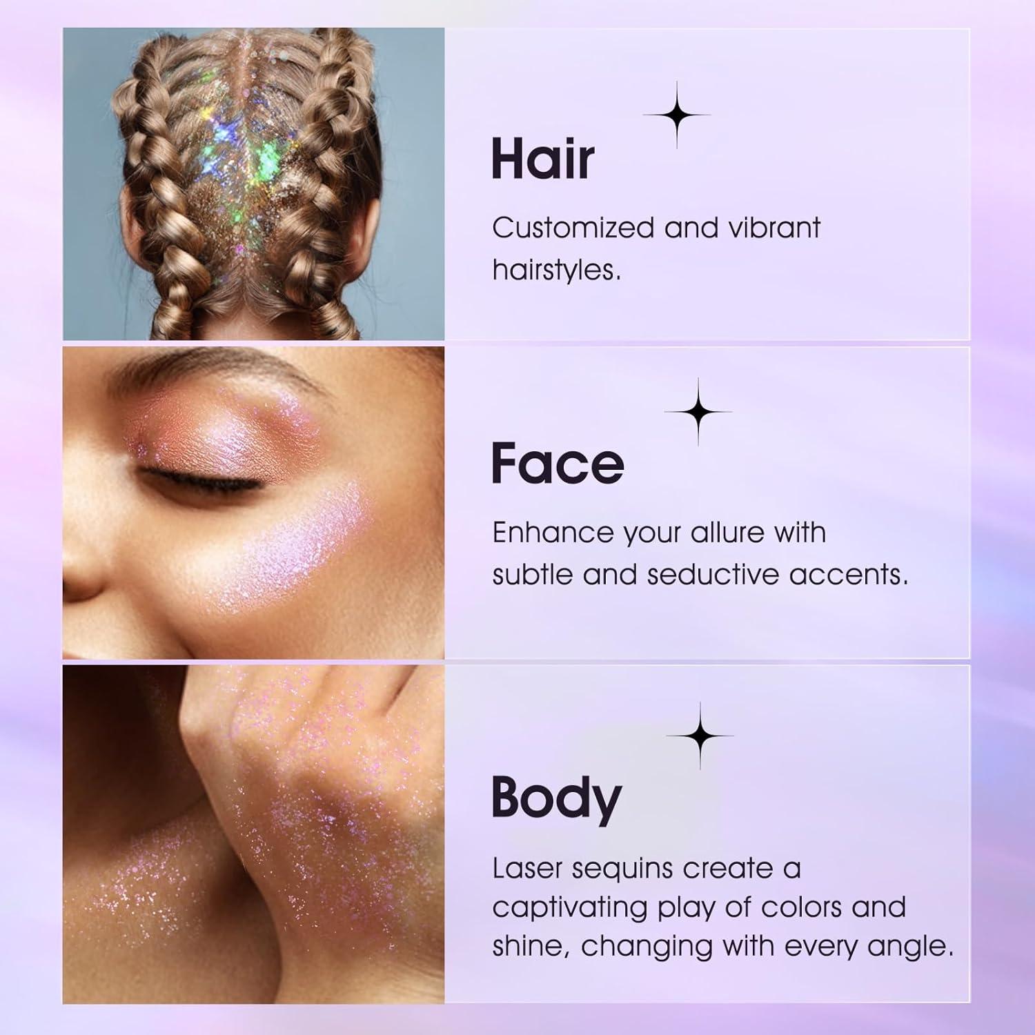 Gel de Brillo Corporal LANGMANNI Rosa Brillante 40 ml Vegano