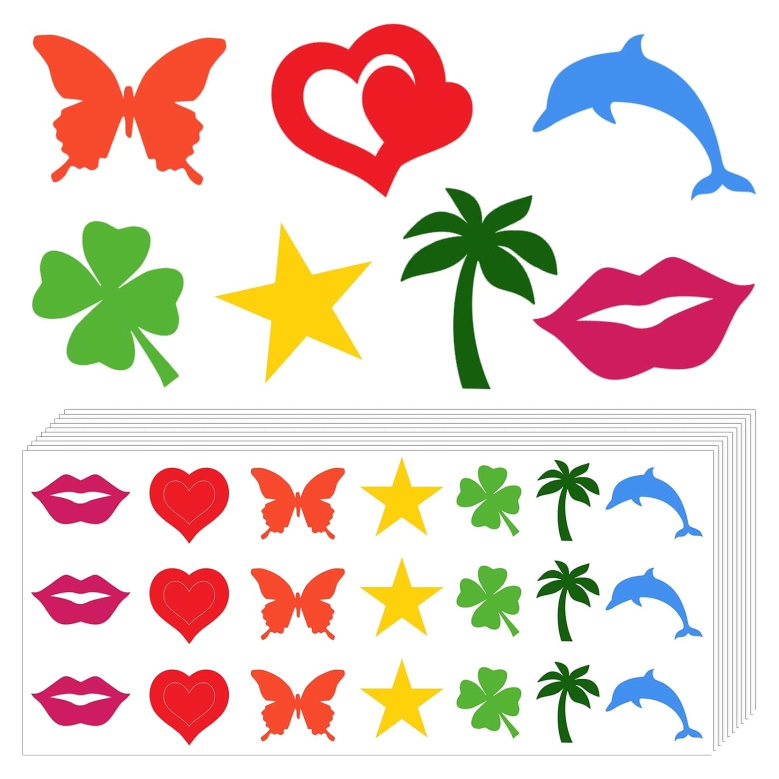 Calcomanías para Bronceado Chinco 210 Piezas 7 Estilos