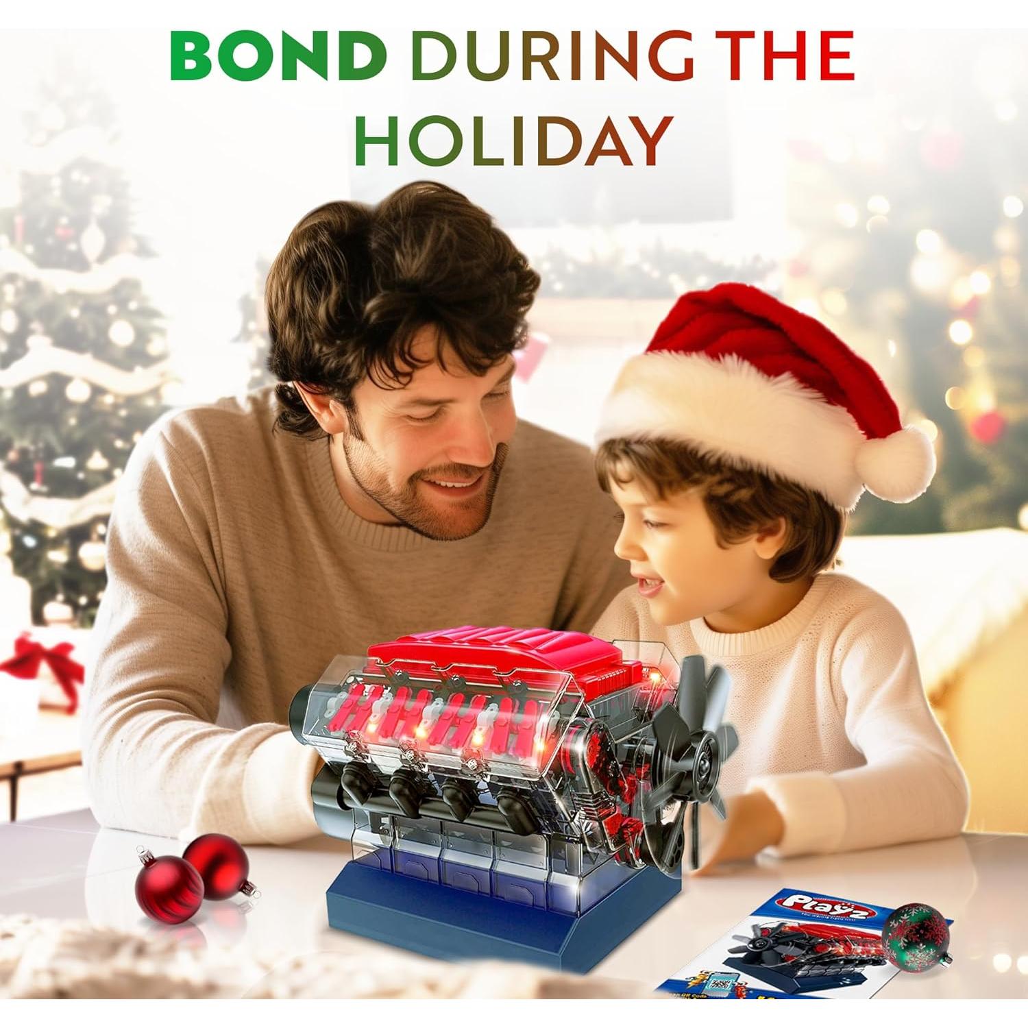 Kit Motor Mini V8 Playz - 270 Piezas STEM para 12 Años