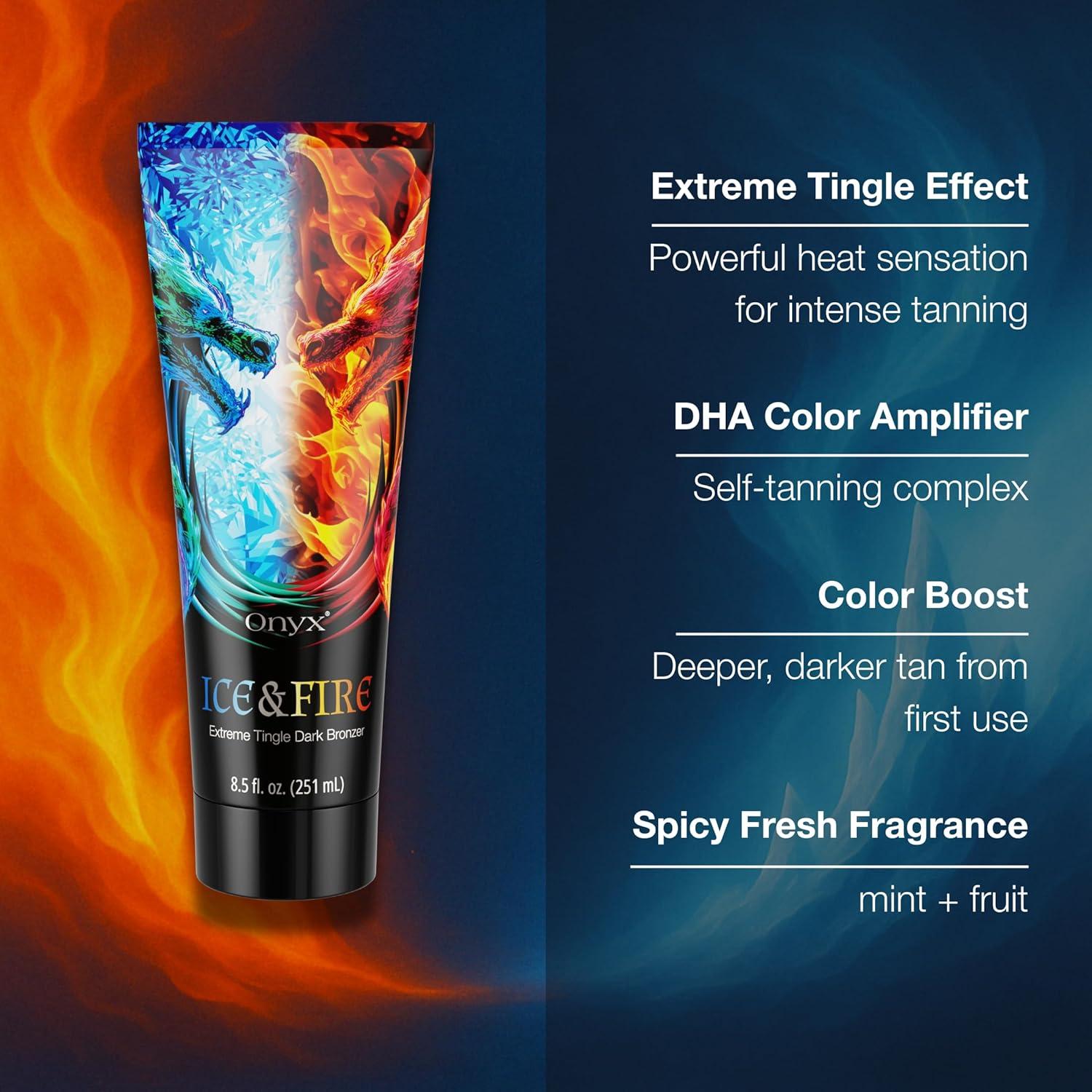 Loción Bronceadora Onyx Hielo y Fuego 272g - Acelerador UV