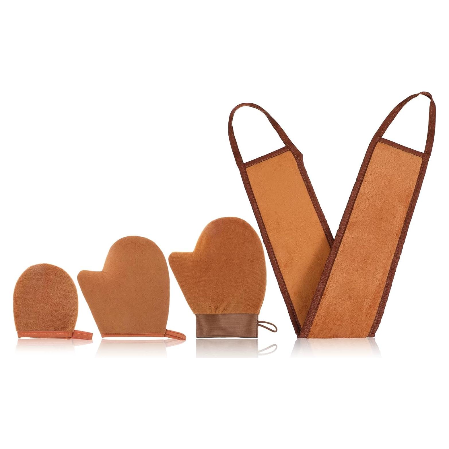 Kit de Aplicador de Autobronceador TIESOME 4 Piezas Marrón