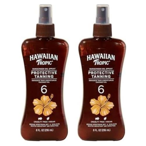 Aceite Bronceador Oscuro Hawaiian Tropic SPF 6 236 ml Paquete de 2