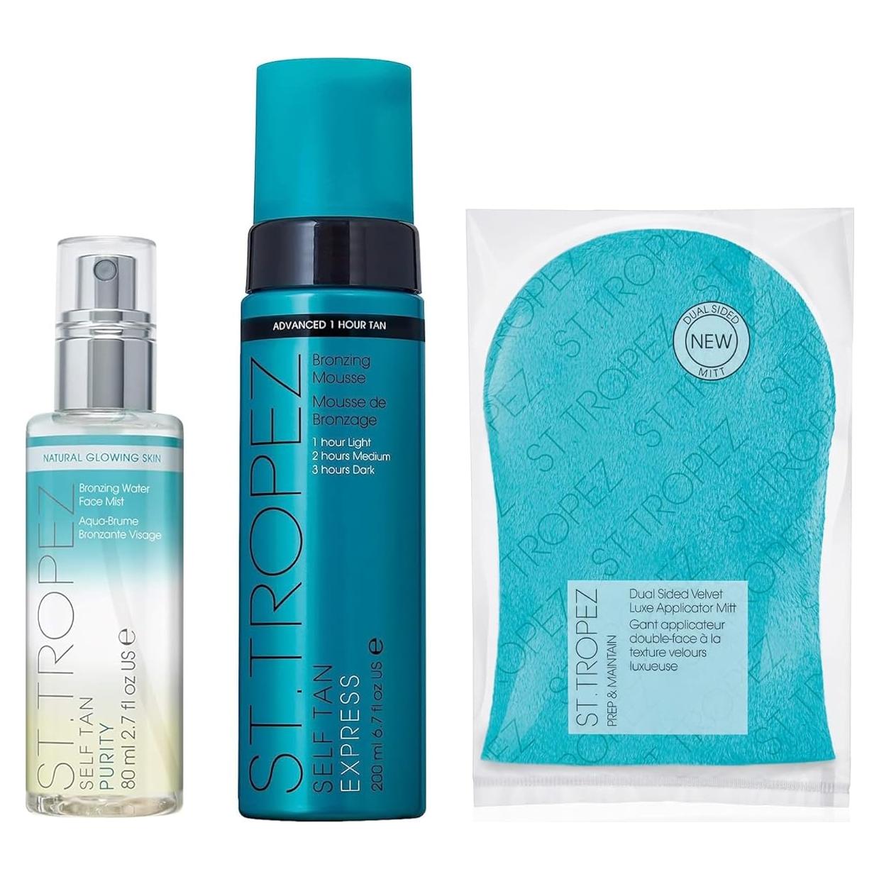 Paquete St.Tropez Mousse Bronceador 198.5 ml + Bruma Facial 79.8 ml