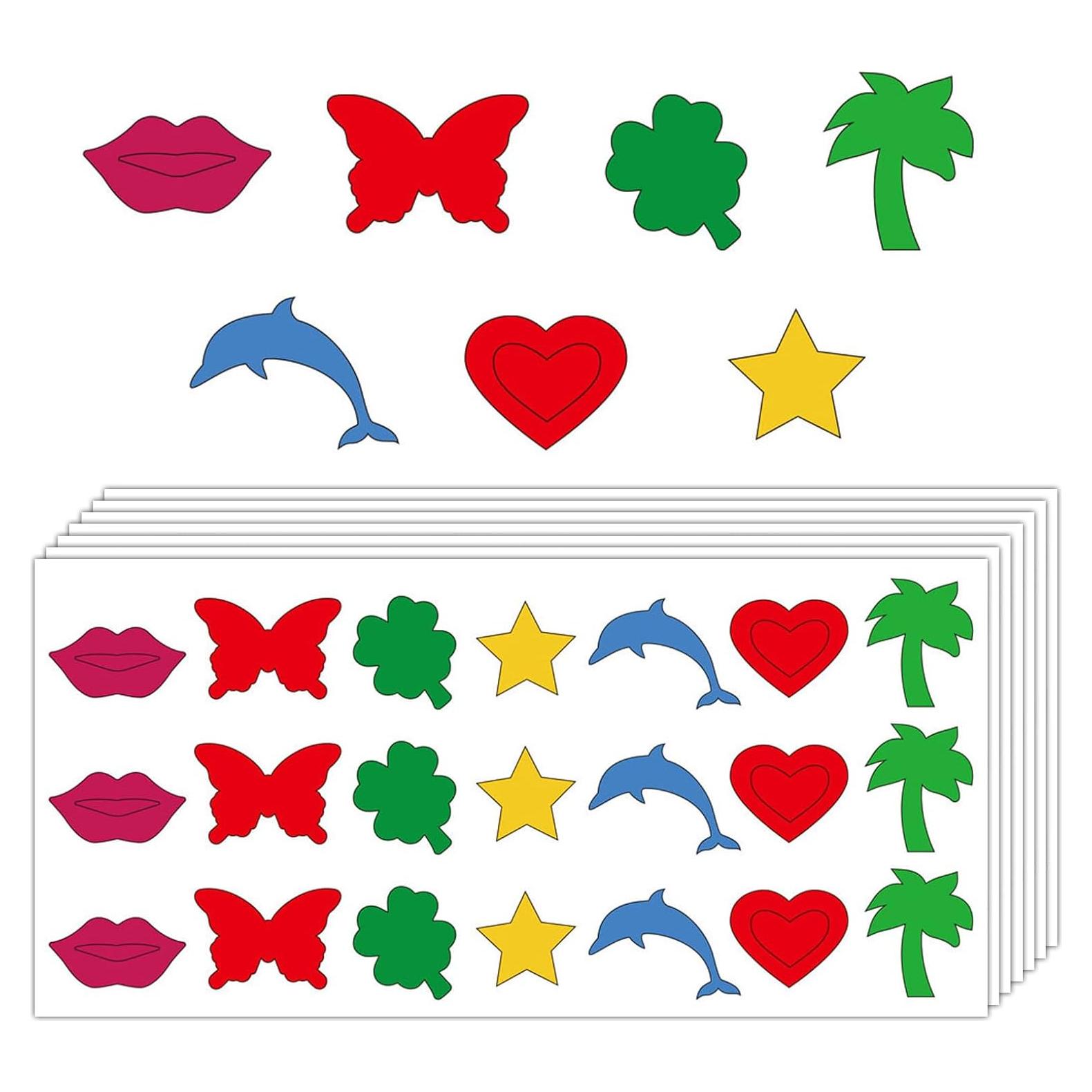 210 Stickers Bronceadores Autoadhesivos LINYUEARUI - 7 Diseños