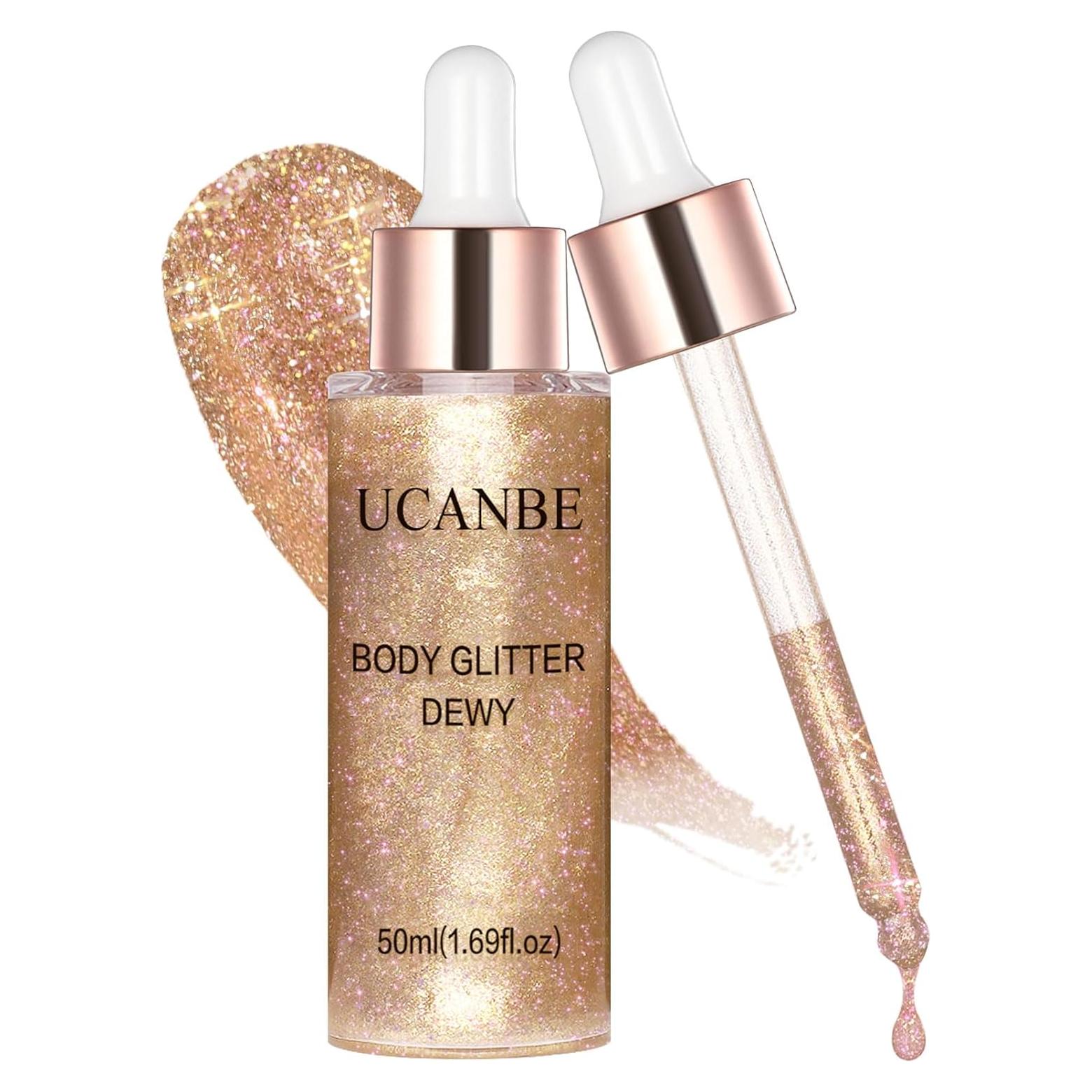 Gotas Iluminadoras UCANBEMAKEUP 03 Oro Rosa 12cm - Brillo Facial y Corporal