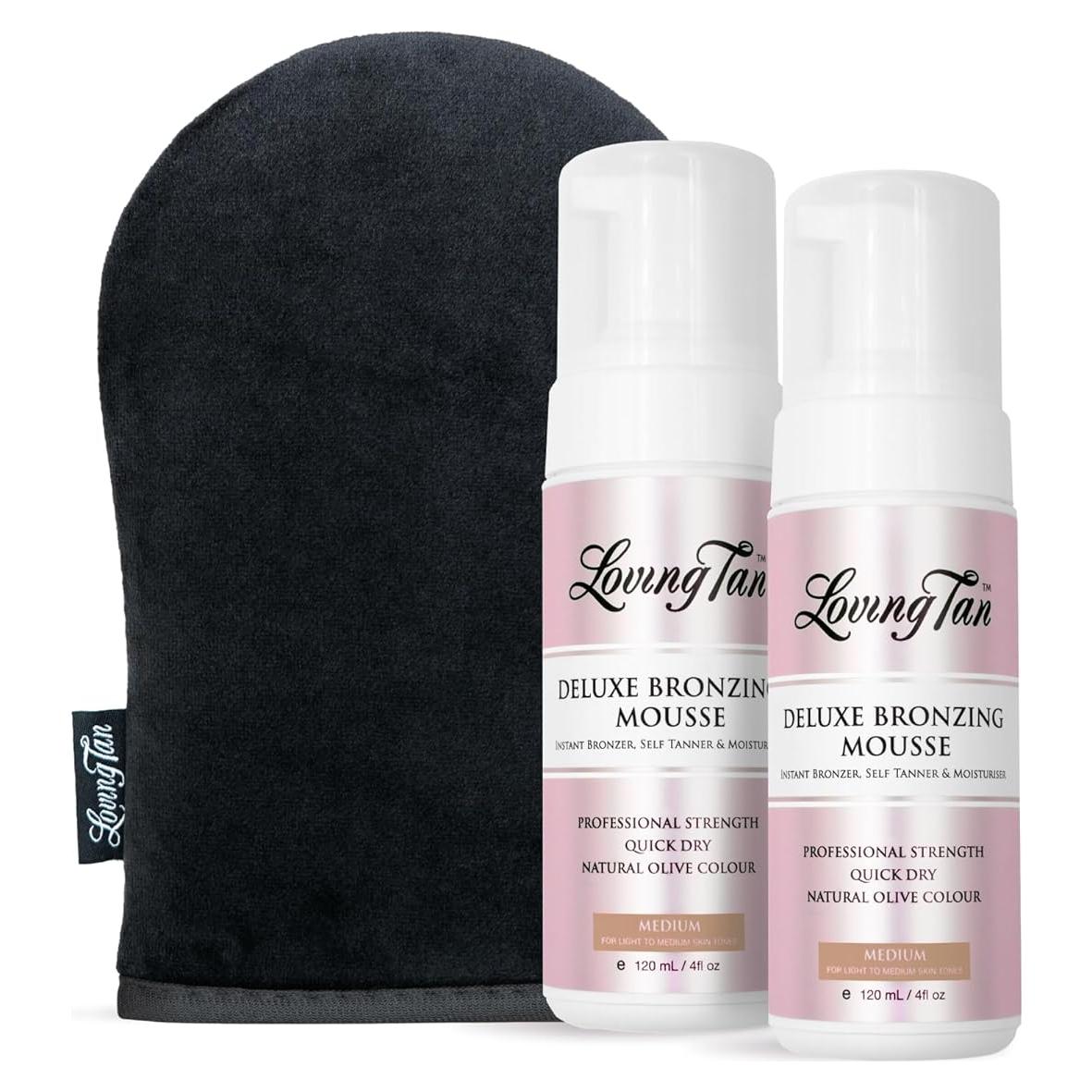 Mousse Bronceadora Deluxe Loving Tan 118ml + Guante Aplicador