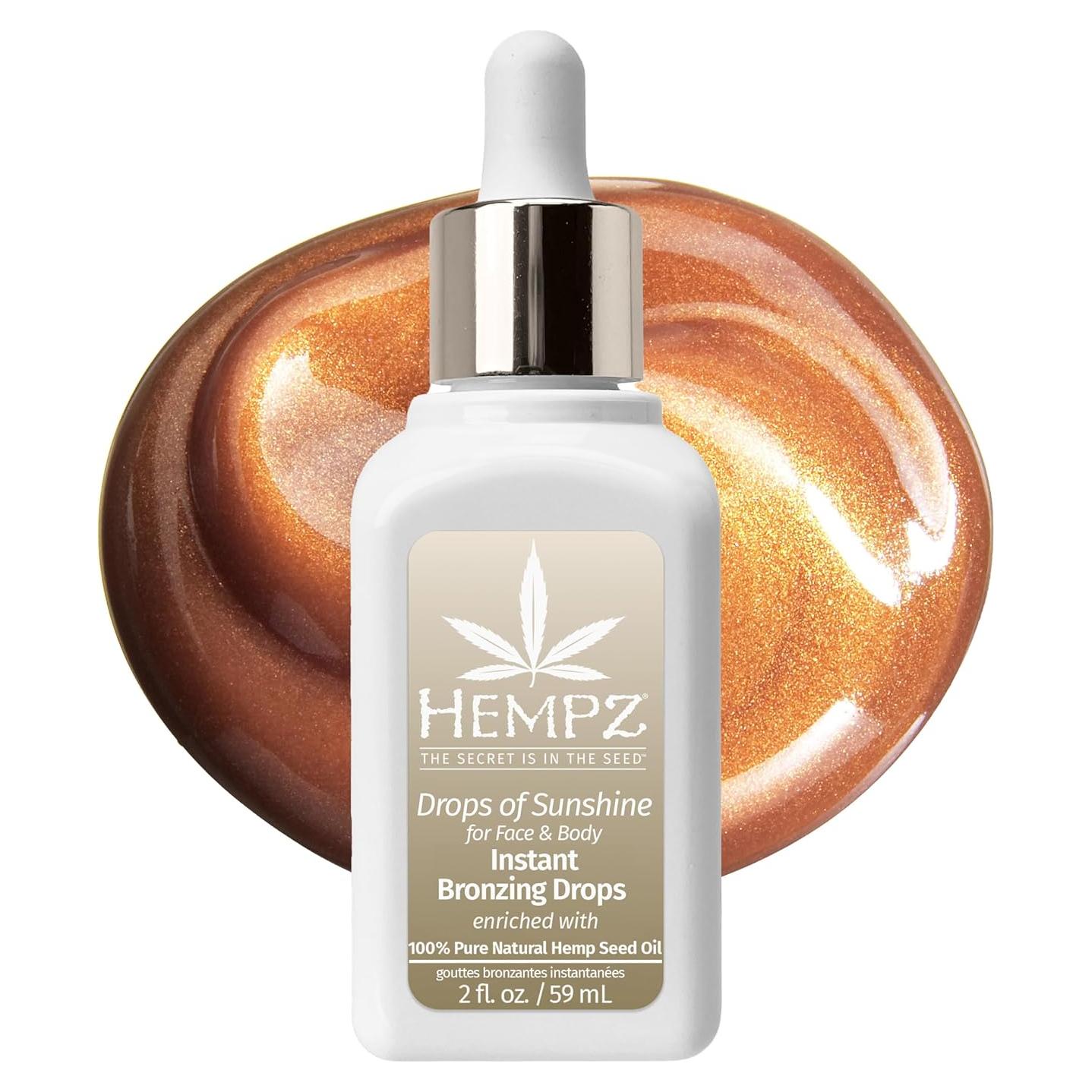 Gotas Bronceadoras Hempz 60 ml para Cara y Cuerpo Sin Fragancia