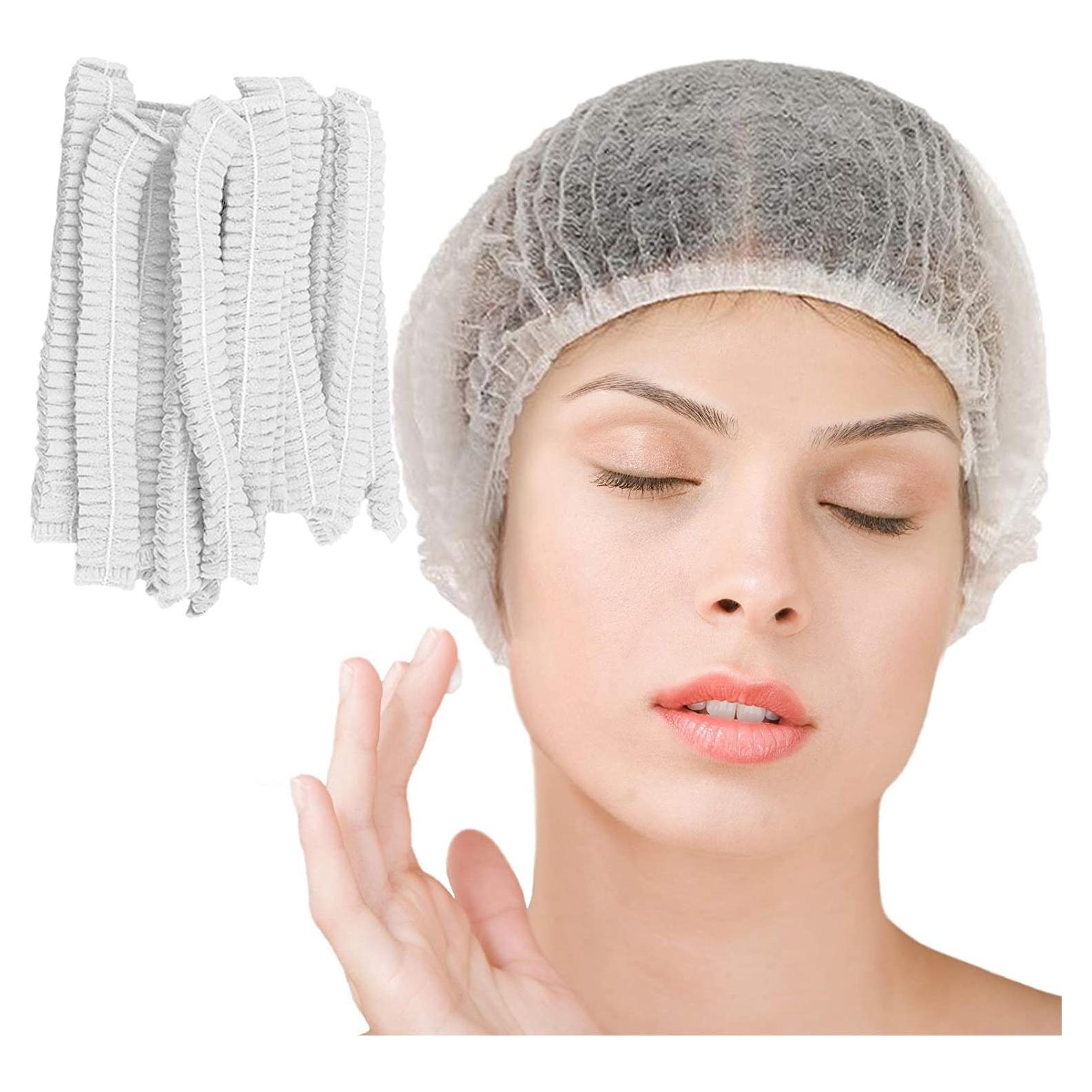 Gorros Bouffant Desechables YWGC 100 Pcs 53.34 cm Blanco