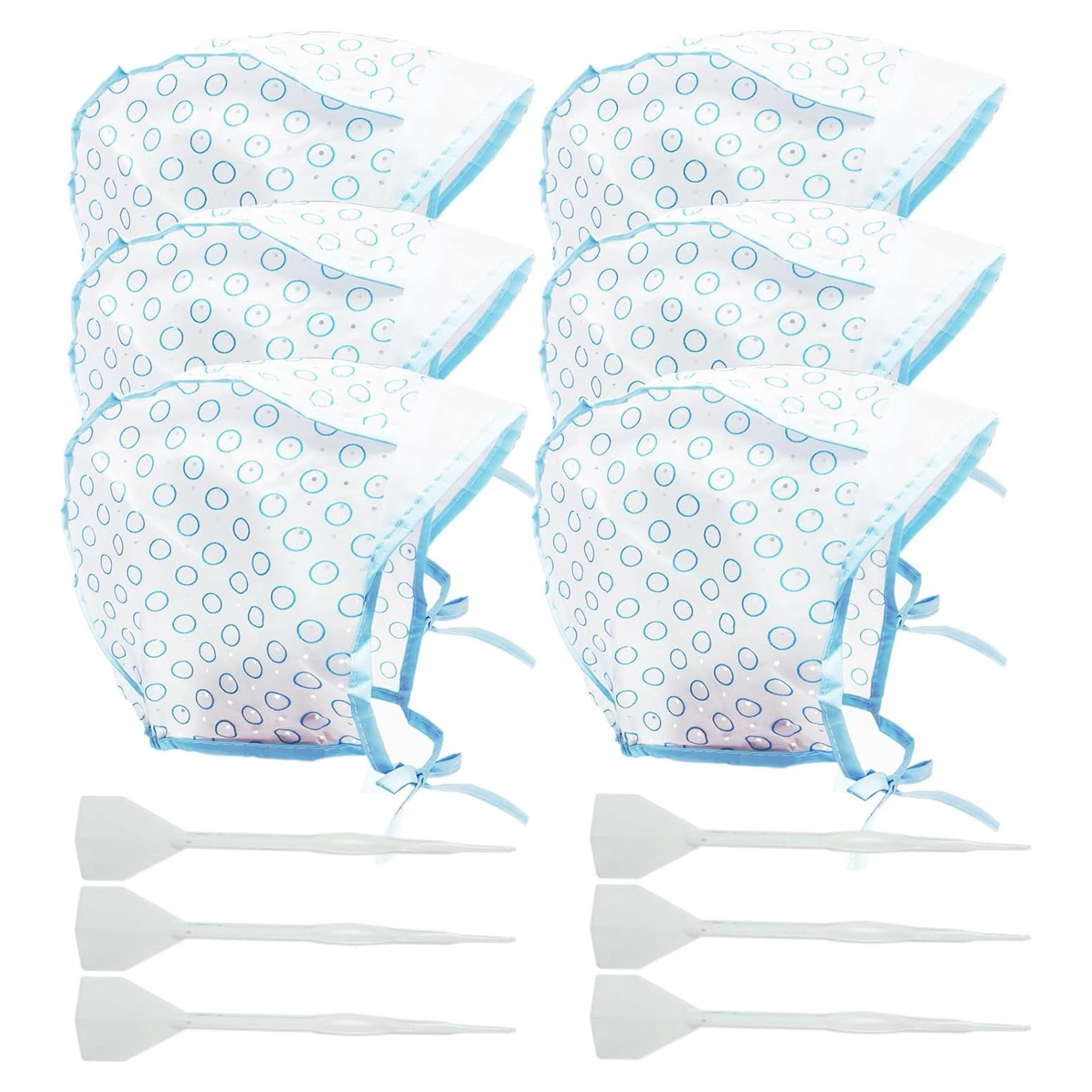 Gorros de Coloración de Cabello Tatibana - 6 Piezas con Agujas