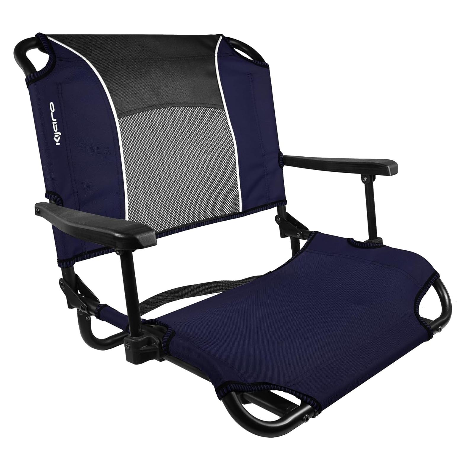 Asiento de Estadio Kijaro Dual Lock - Azul Belice con Brazos