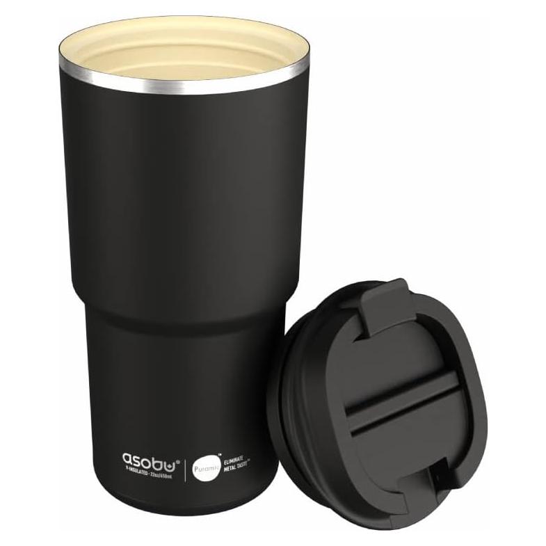 Taza de Viaje Asobu Pick Me Up 22oz Cerámica Aislada Negra