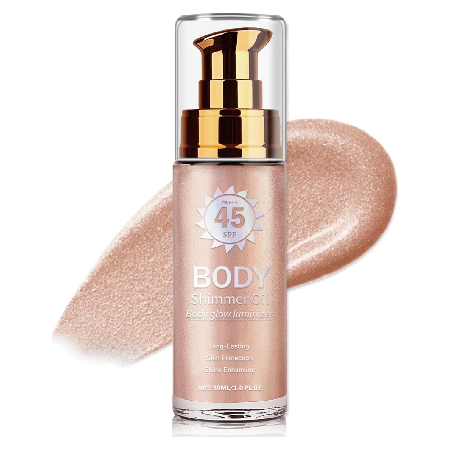 Aceite Corporal Brillante LZXLUKGIR SPF 45 Hidratante 100g