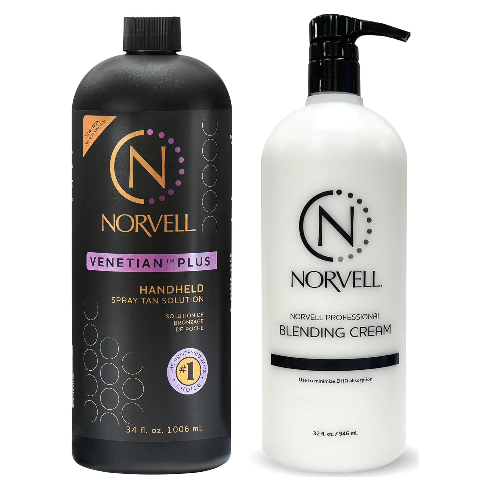 Spray Bronceador Sin Sol Norvell Venetian Plus 1006 ml + Crema Barrera 946 ml