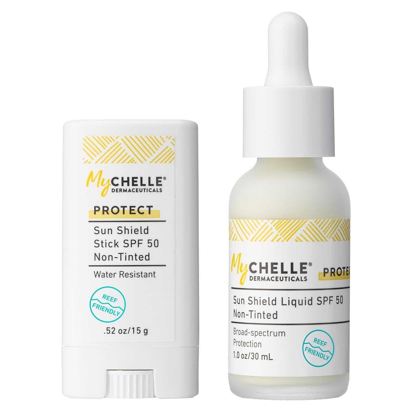 Protector Solar MyChelle SPF 50 en Barra y Líquido - 2 Unidades