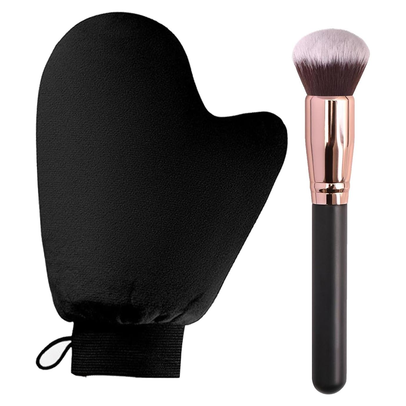 Kit de Aplicador de Autobronceador VNITT 2 en 1 - Guante y Brocha