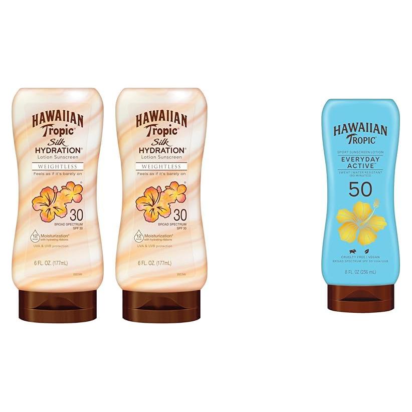 Paquete Doble Lociones Solares Hawaiian Tropic SPF 30 y 50