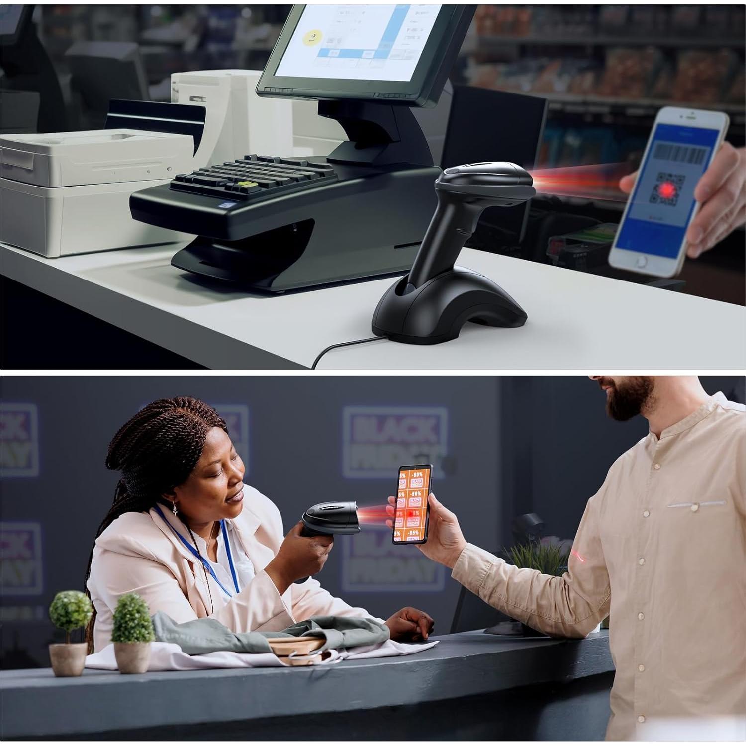 Escáner de Código de Barras Bluetooth TEEMI TMSL-55CR Inalámbrico