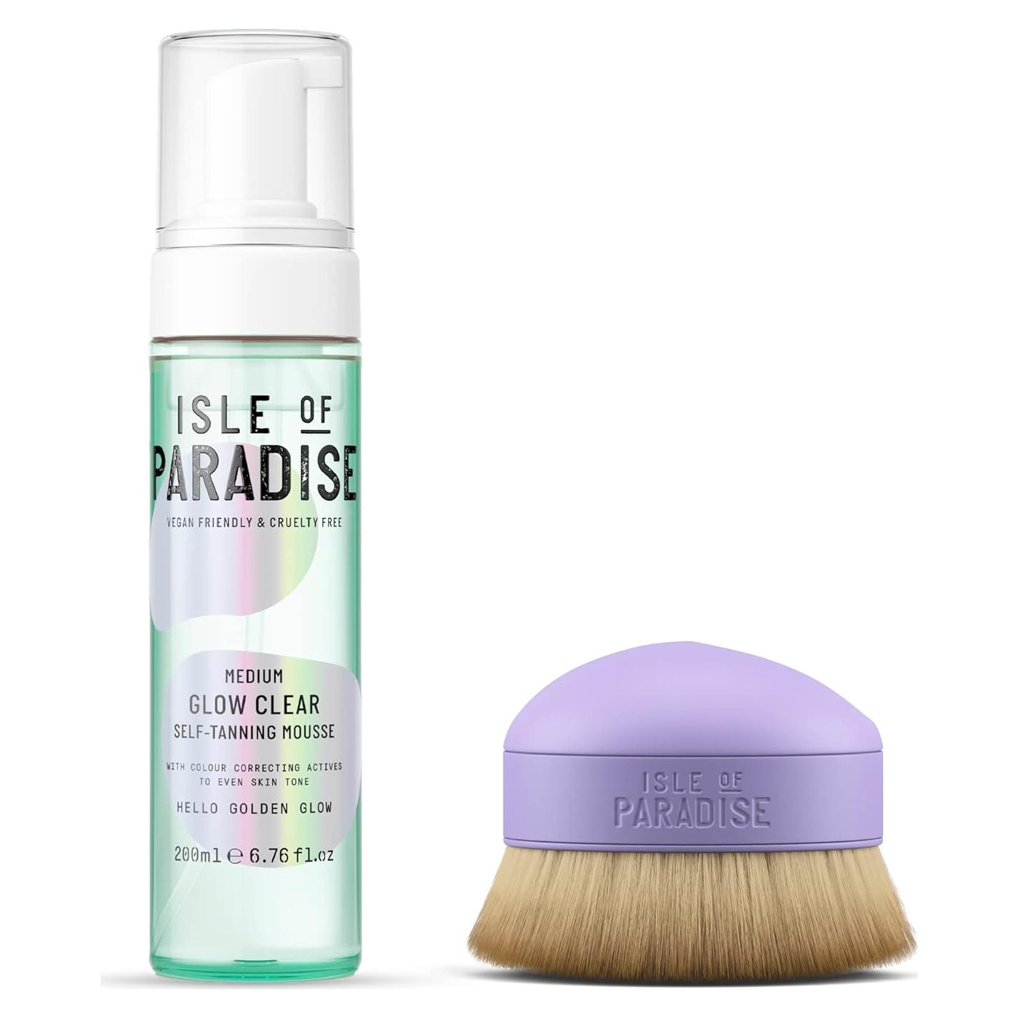 Mousse Bronceadora Isle of Paradise - Medio - Vegano con Brocha