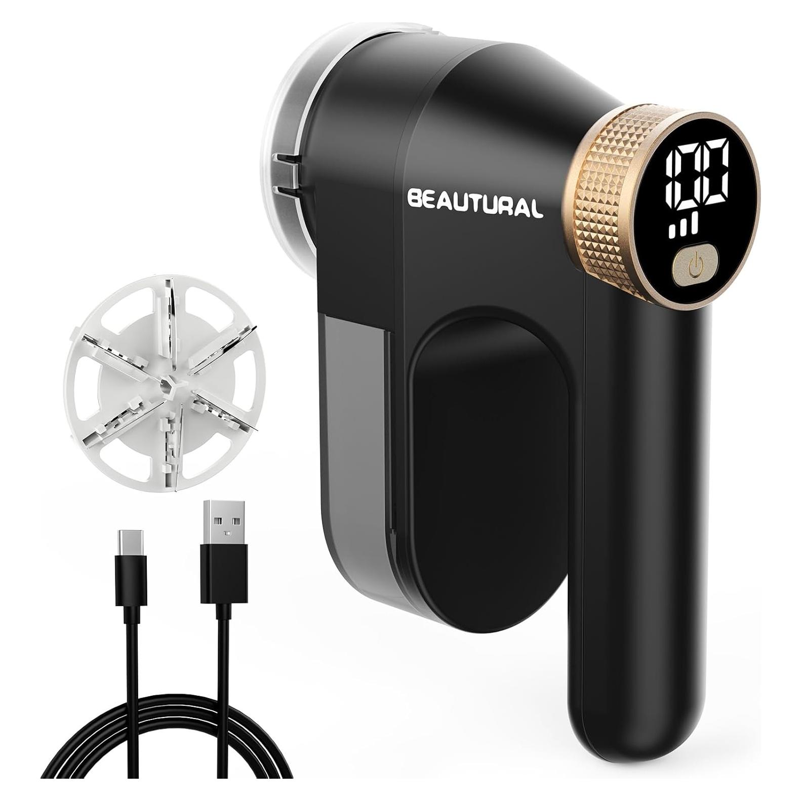 Quitapelusas eléctrico BEAUTURAL 1-MR02NA14 portátil 6 cuchillas