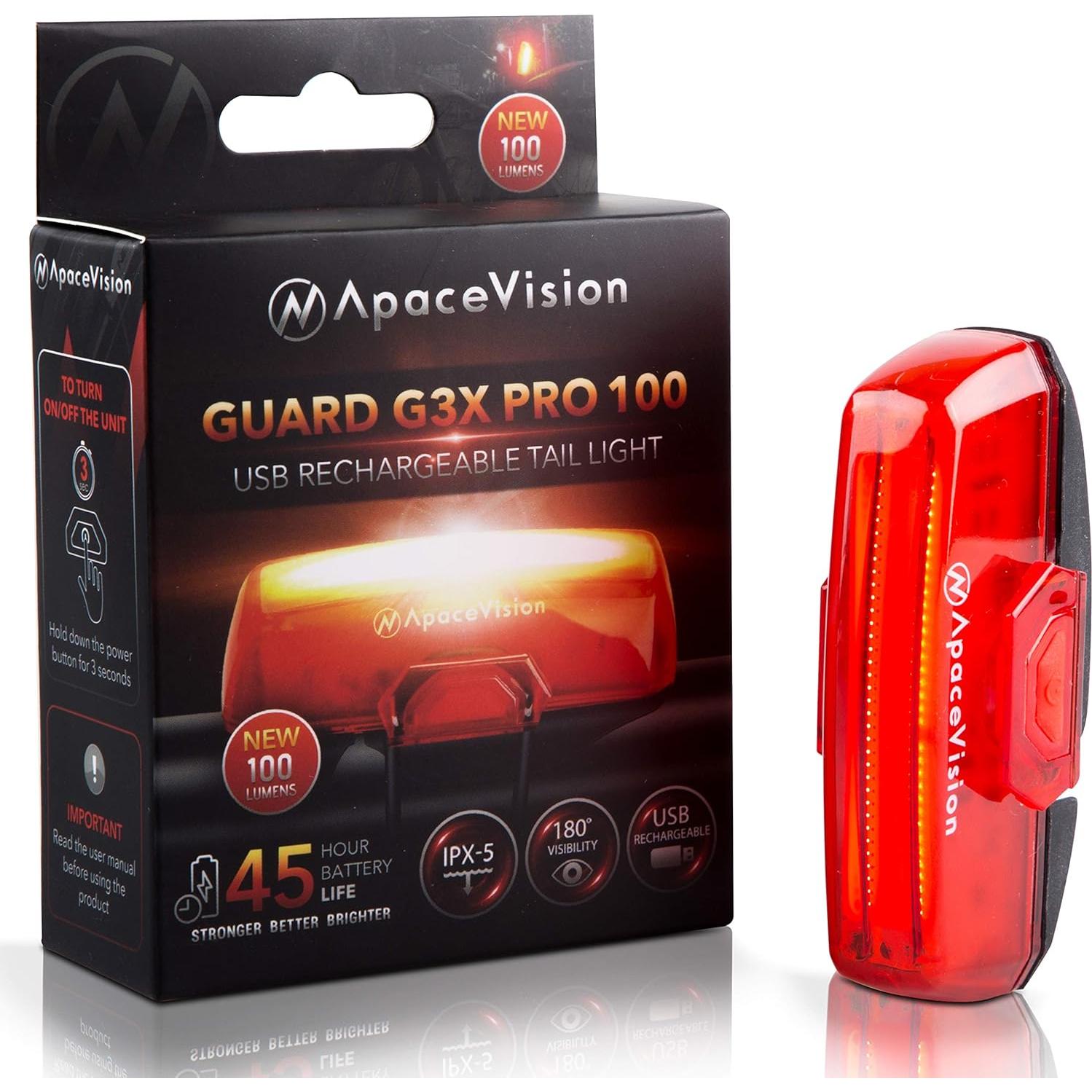 Luz Trasera LED Apace Vision Guard G3X Pro100 100 Lúmenes