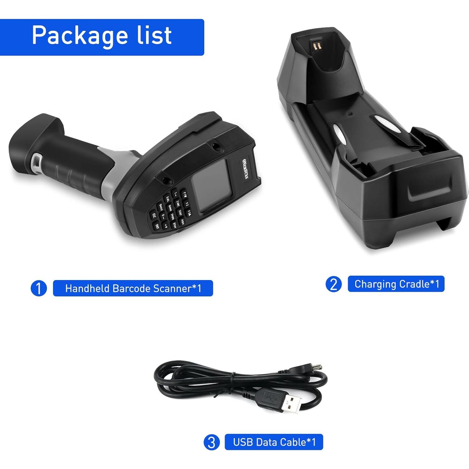 Escáner de Código de Barras Inalámbrico ONEWSCAN NS-7106H 1D